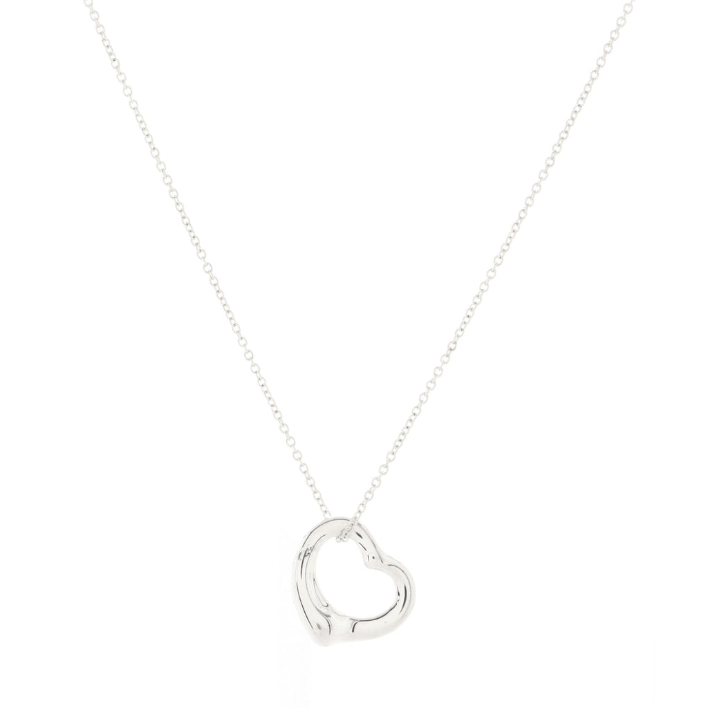 Elsa Peretti Open Heart Pendant Necklace Sterling Silver