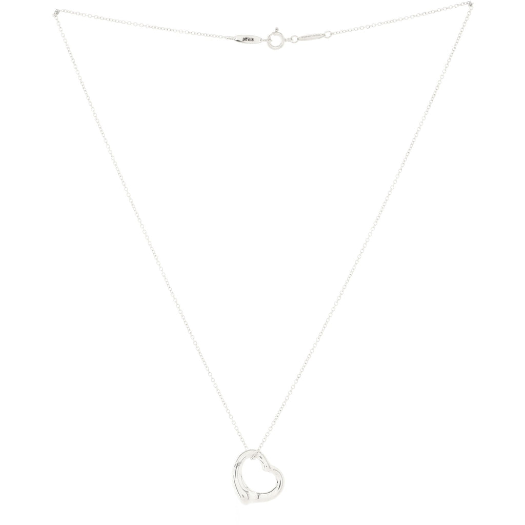 Elsa Peretti Open Heart Pendant Necklace Sterling Silver
