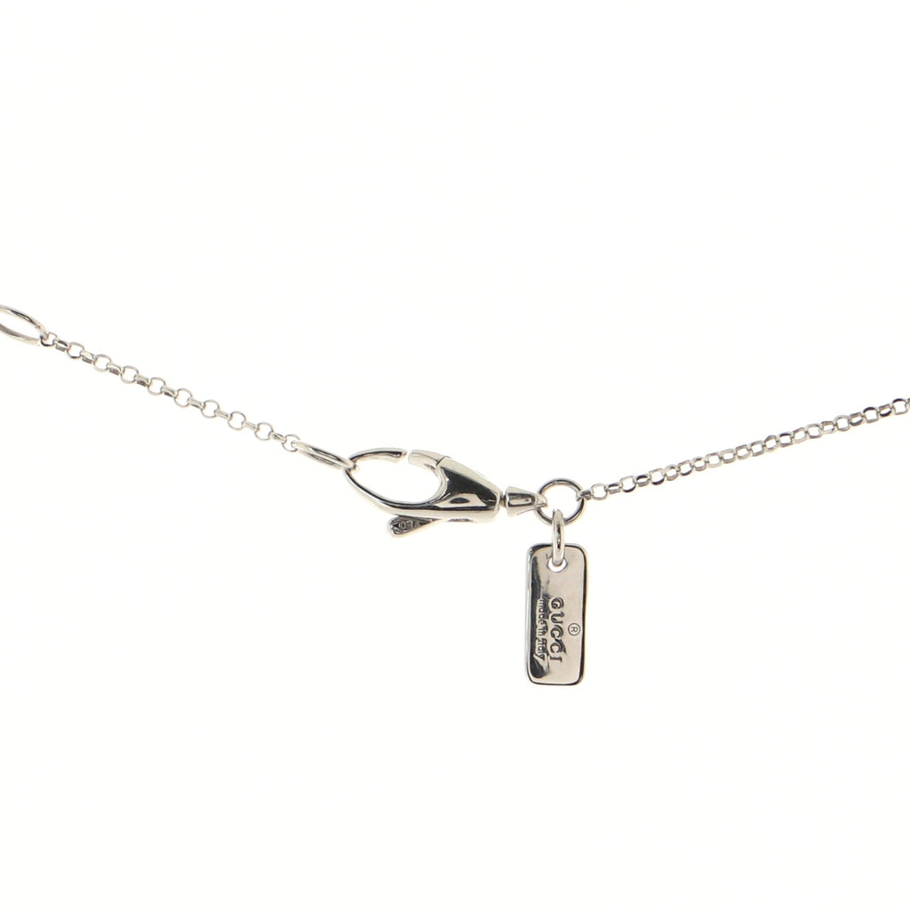 Diamantissima Drop Pendant Necklace 18K White Gold