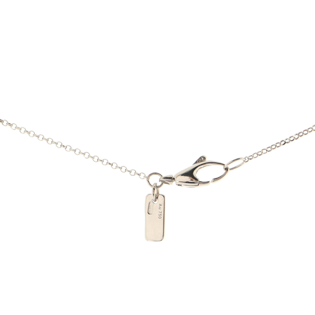 Diamantissima Drop Pendant Necklace 18K White Gold