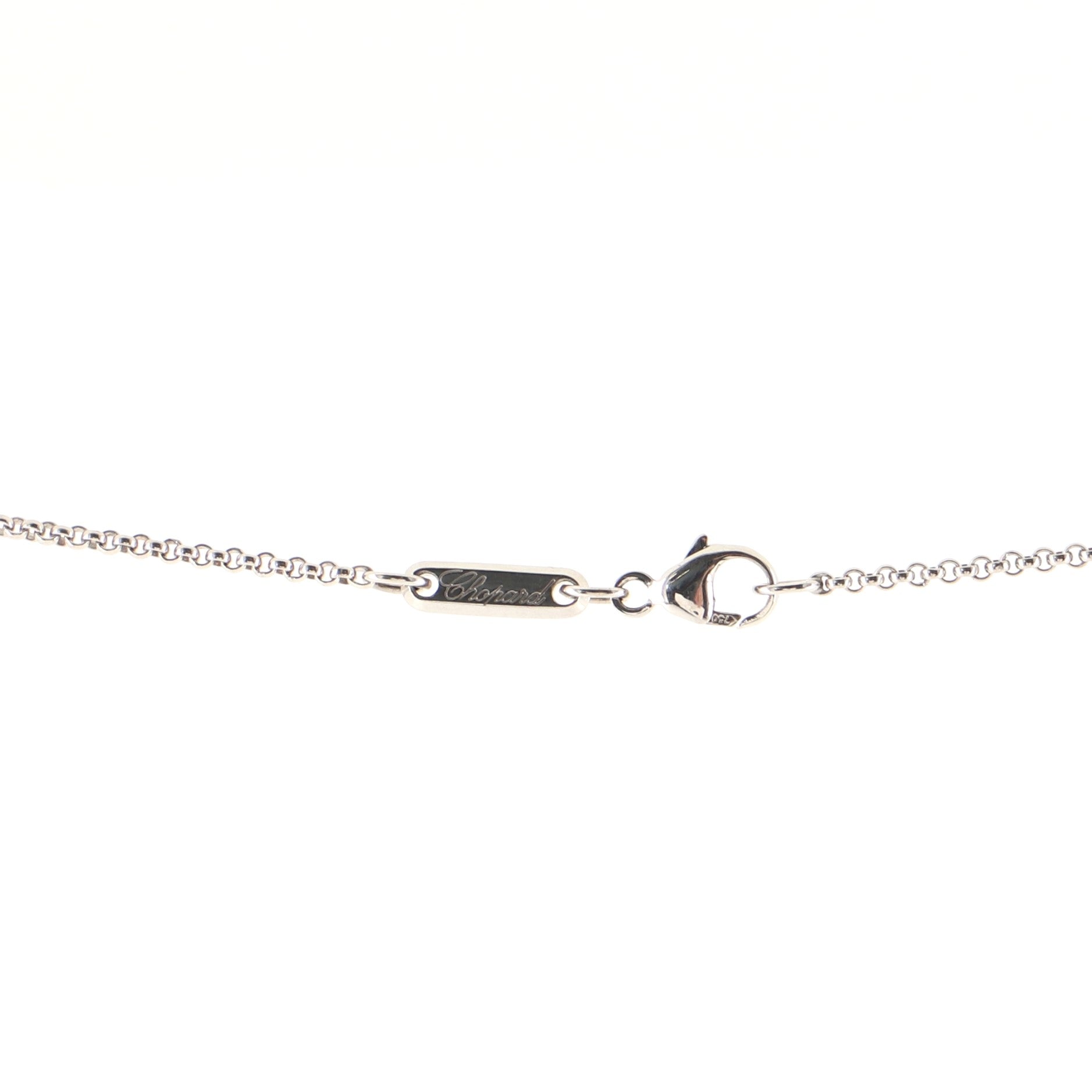 Happy Diamonds 3 Diamonds Drop Pendant Necklace 18K White Gold with Floating Diamonds