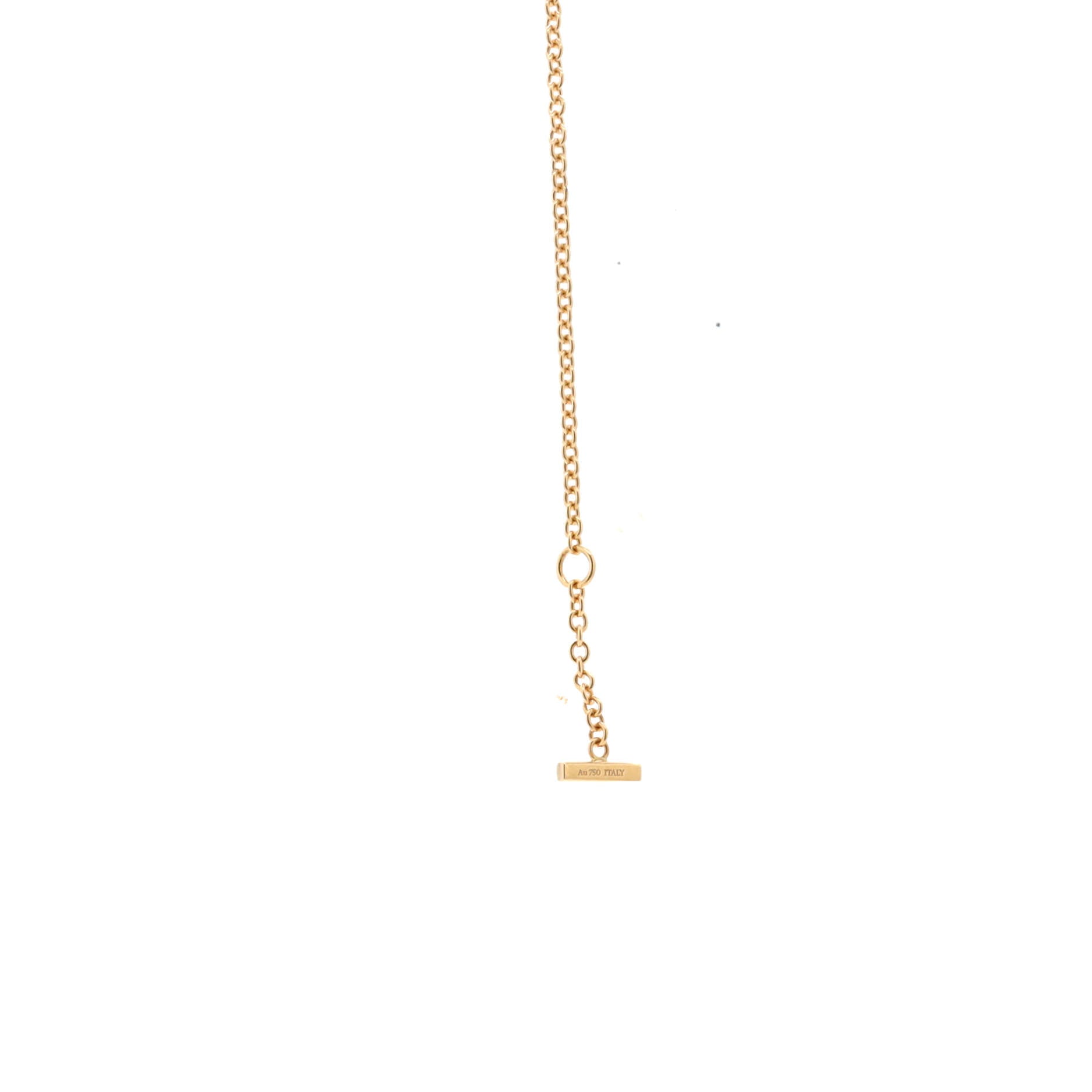 T Smile Chain Bracelet 18K Rose Gold with Diamonds Mini