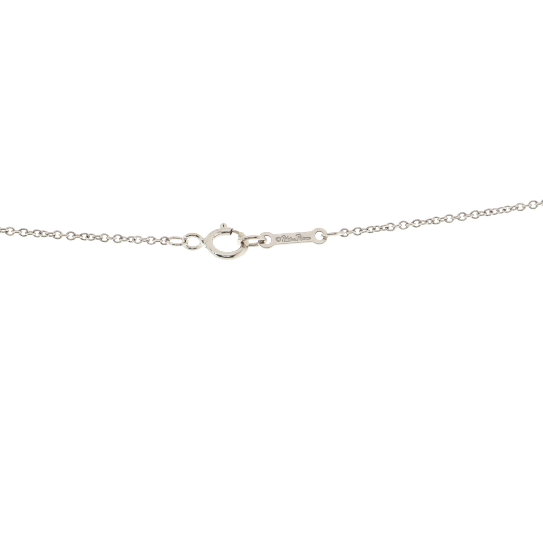 Paloma Picasso Loving Heart Pendant Necklace 18K White Gold with Diamonds