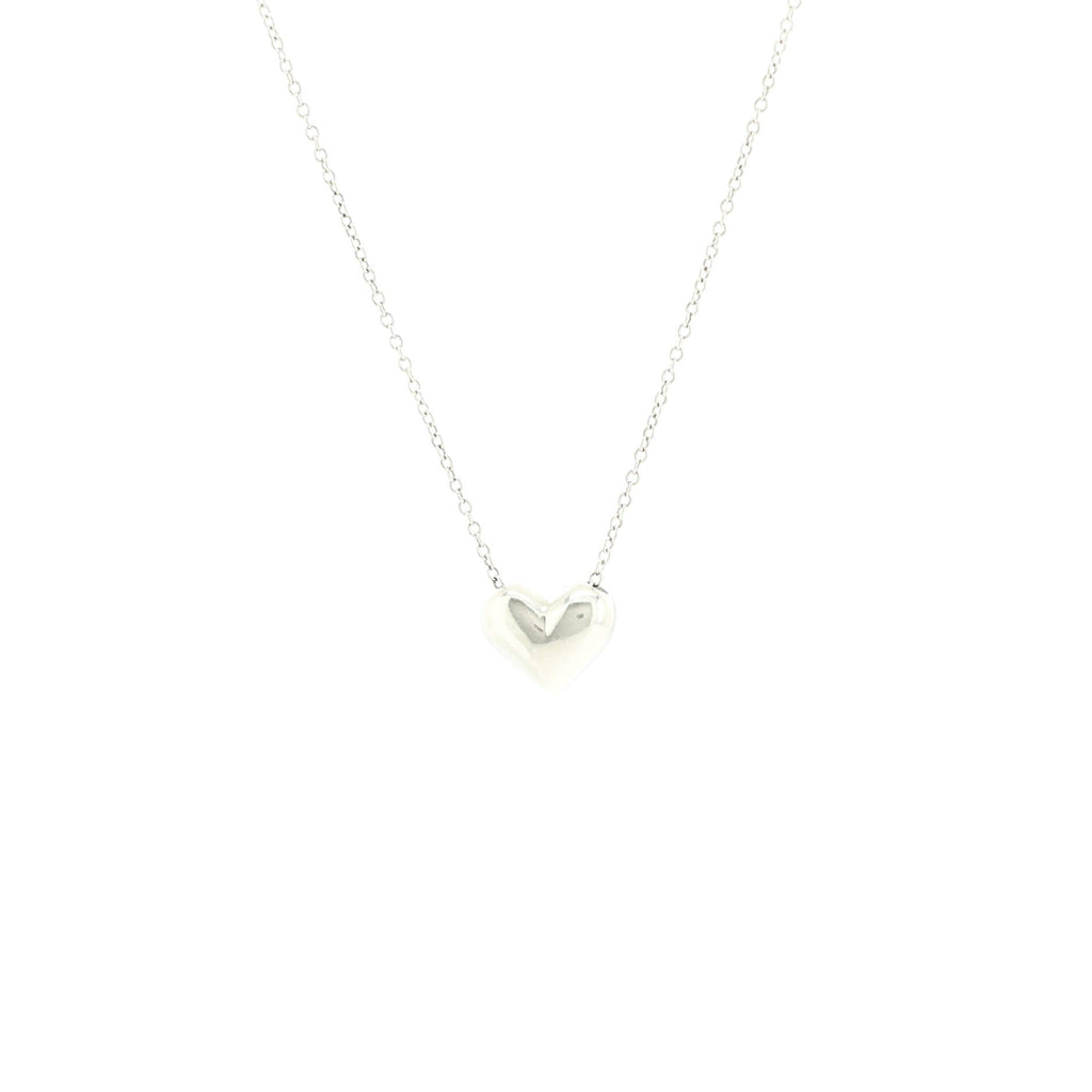 Etoile Heart Pendant Necklace Platinum with Diamonds