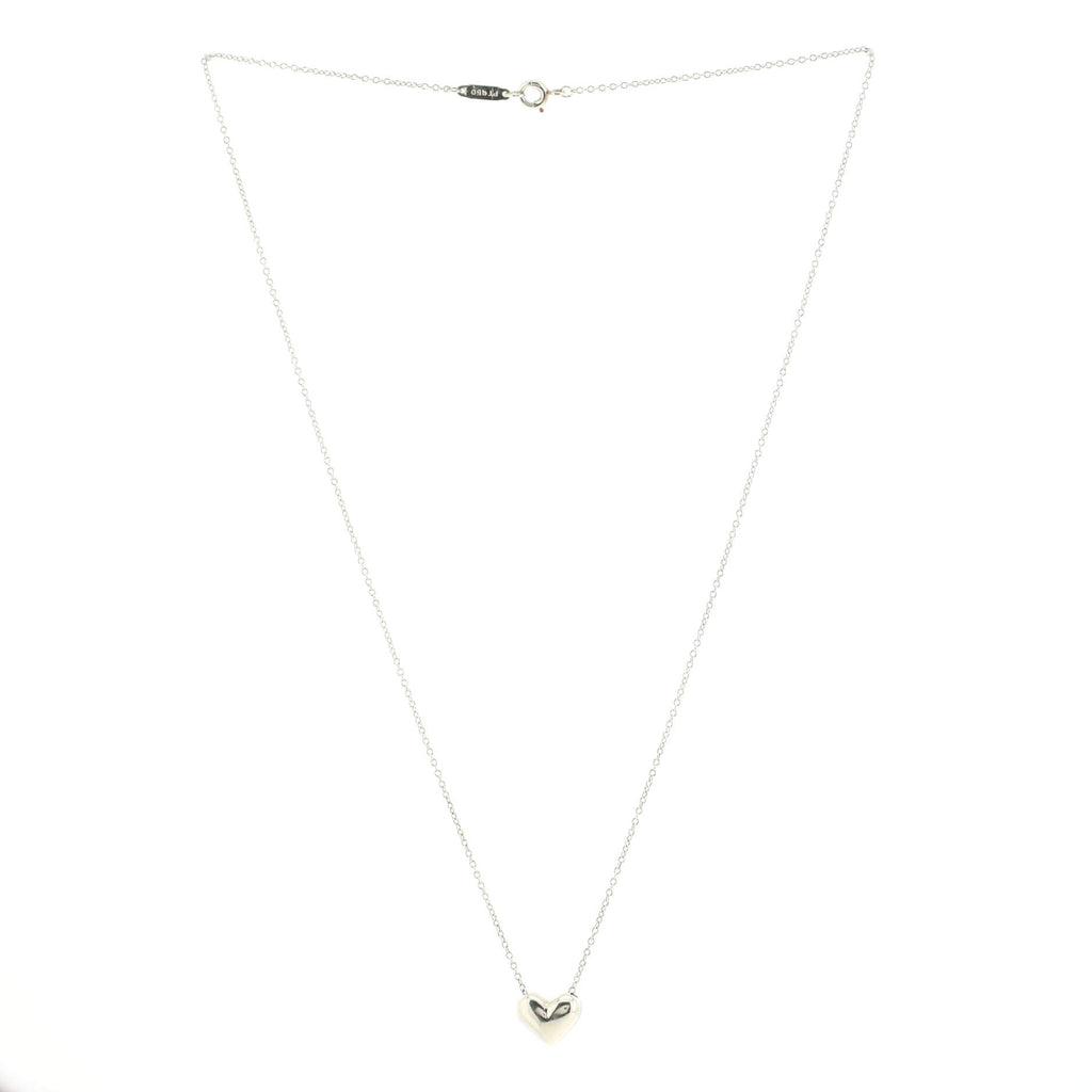 Etoile Heart Pendant Necklace Platinum with Diamonds
