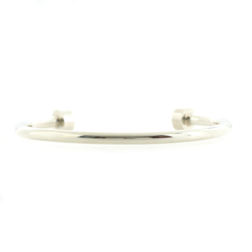 Return to Narrow Circle Edge Cuff Bracelet Sterling Silver