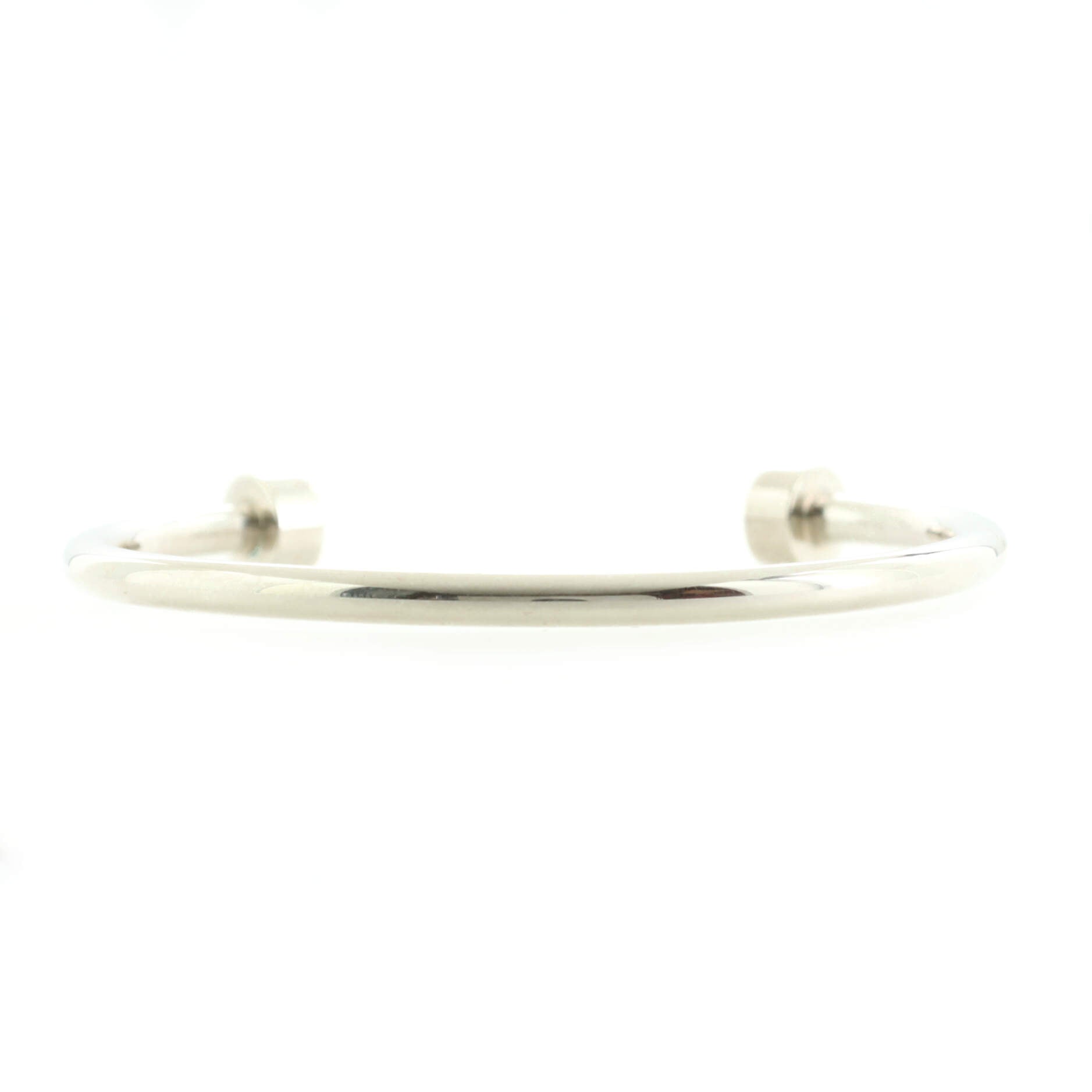 Return to Narrow Circle Edge Cuff Bracelet Sterling Silver