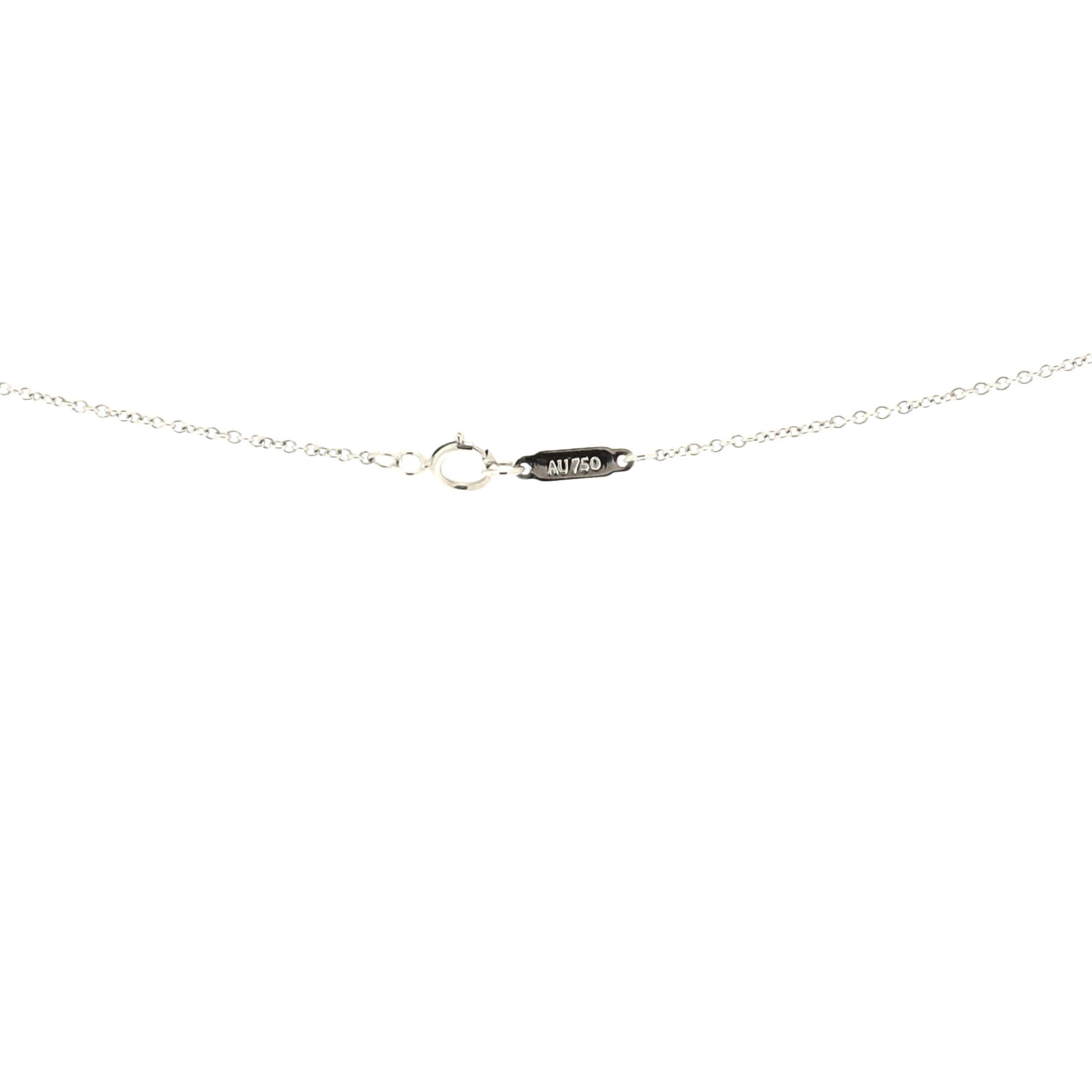 Metro Heart Pendant Necklace 18K White Gold and Diamonds Mini