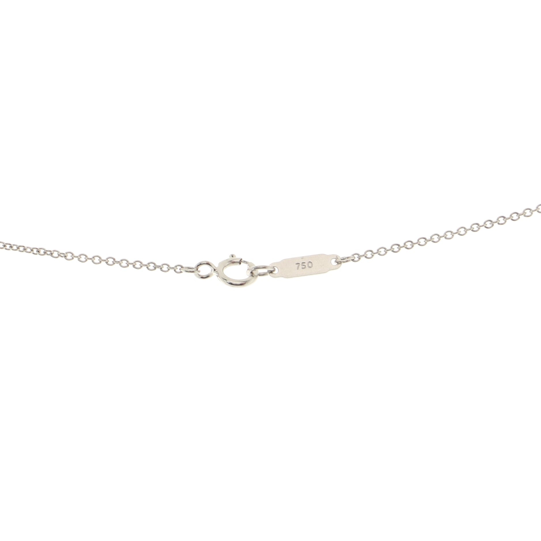 Metro Heart Pendant Necklace 18K White Gold and Diamonds Mini