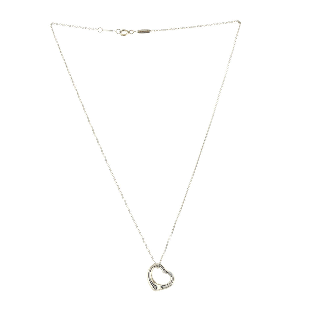 Elsa Peretti Open Heart Pendant Necklace Sterling Silver