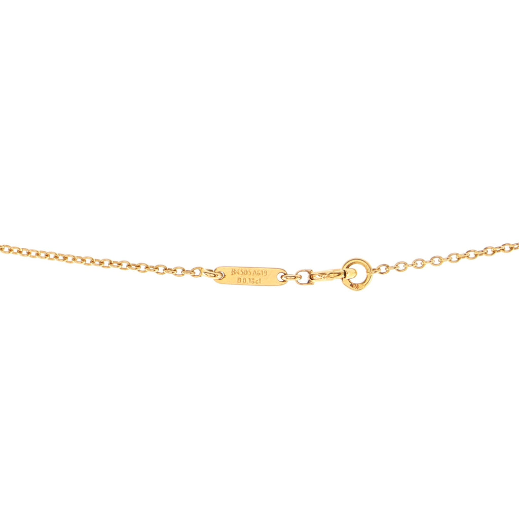 Cross Pendant Necklace 18K Yellow Gold and Diamonds Mini