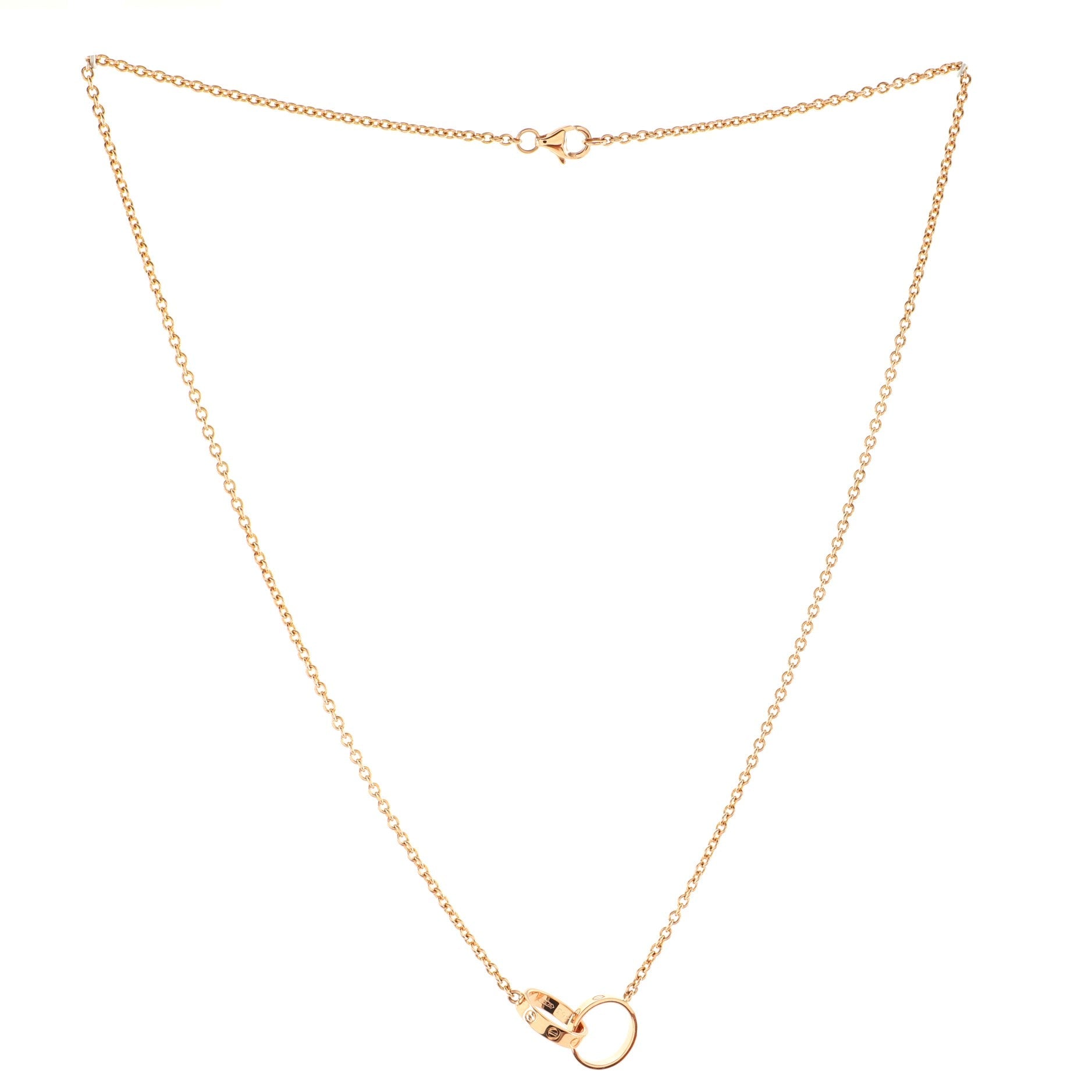 Love Interlocking Necklace 18K Rose Gold