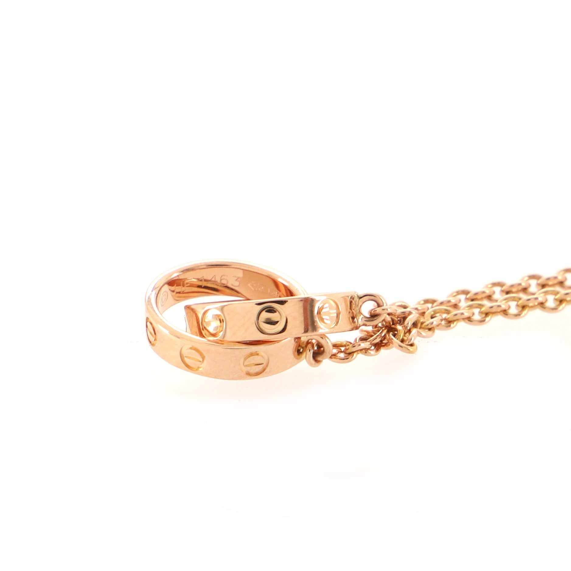 Love Interlocking Necklace 18K Rose Gold
