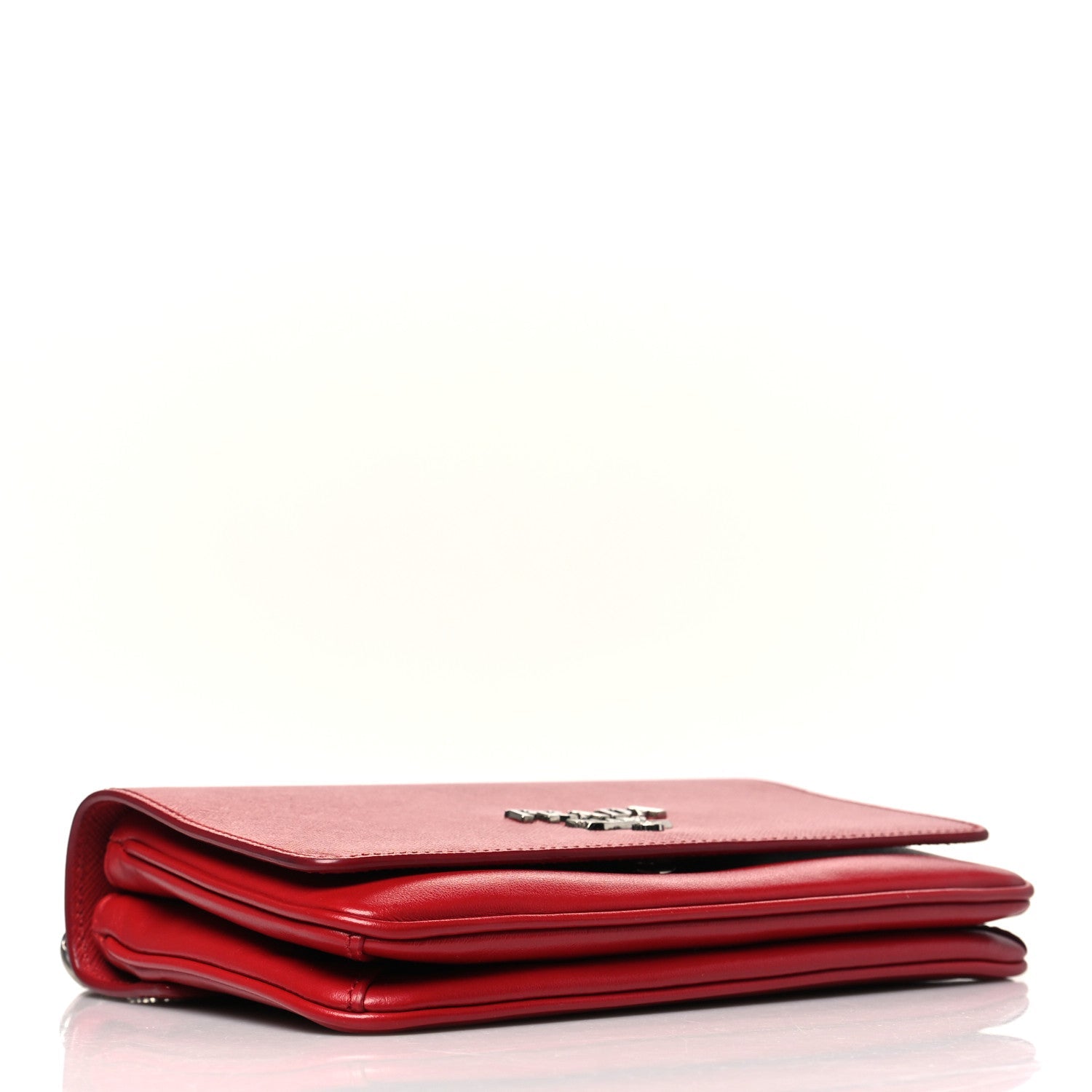Saffiano Nappa Chain Shoulder Bag Rosso