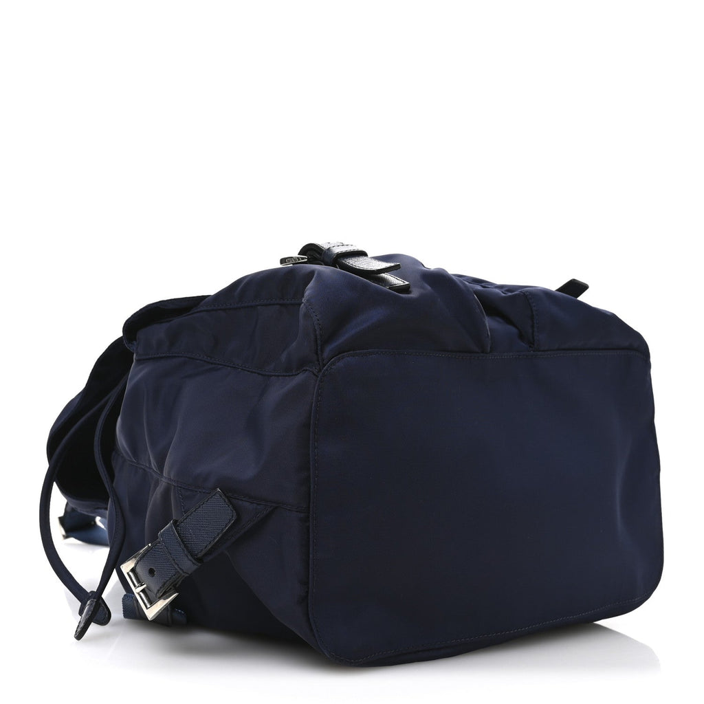 Tessuto Nylon Saffiano Vela Medium Backpack Baltico