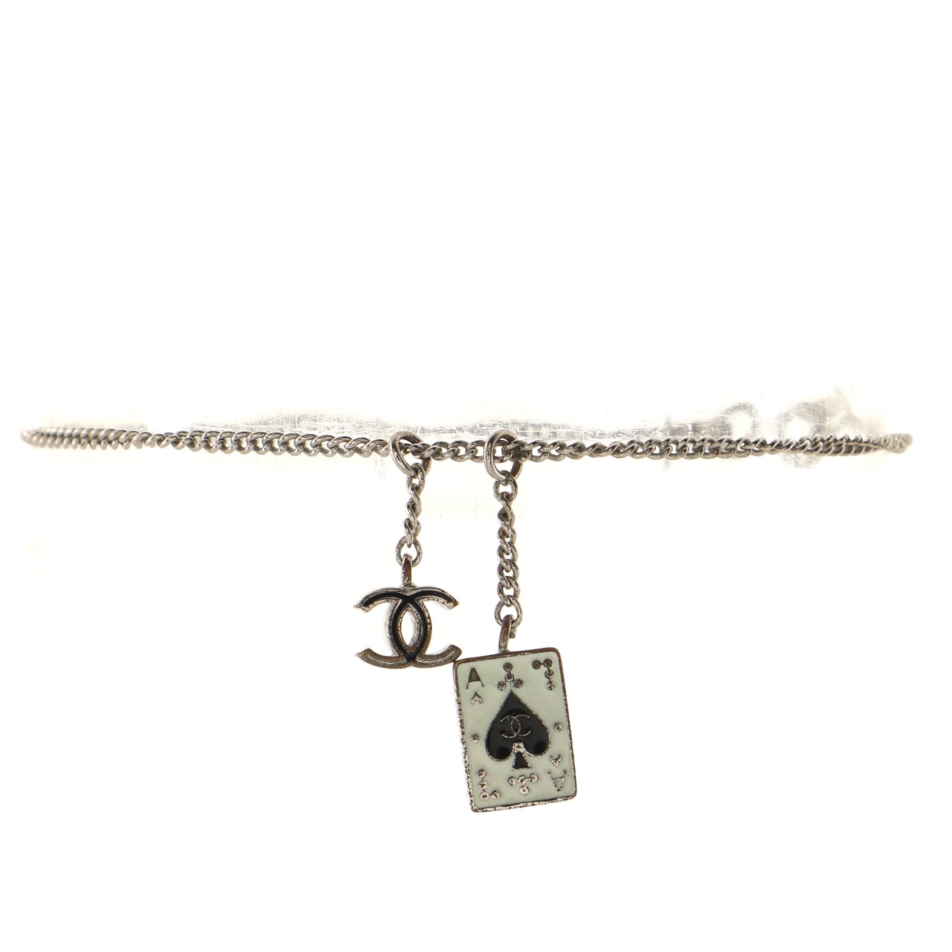 CC Poker Charm Bracelet Metal with Enamel