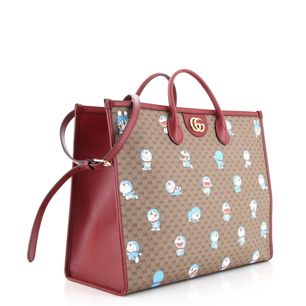 Doraemon Tote Printed Mini GG Coated Canvas Large