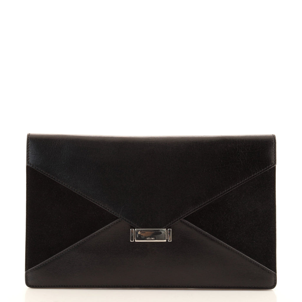 Diamond Clutch Leather and Suede Medium