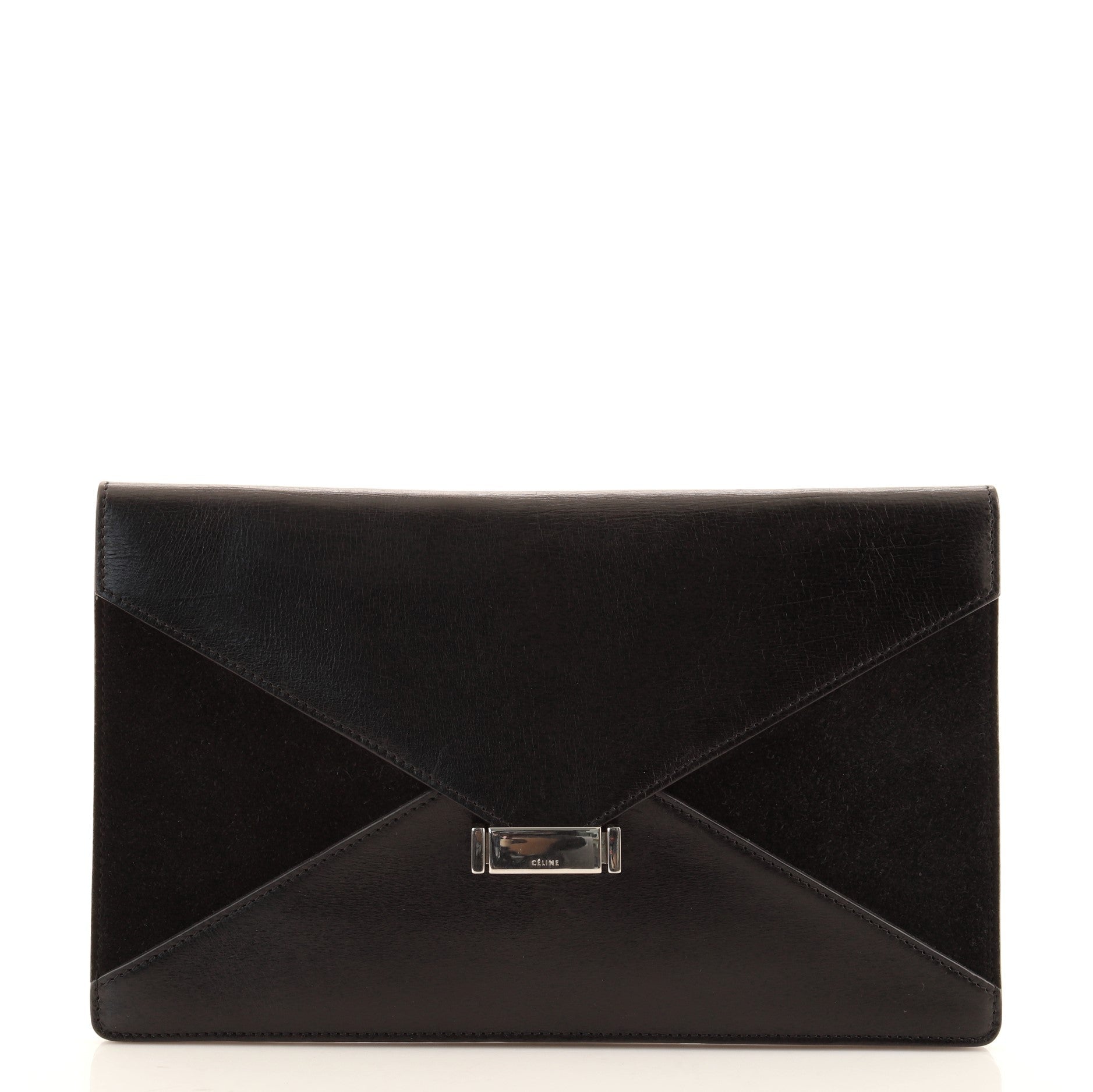 Diamond Clutch Leather and Suede Medium