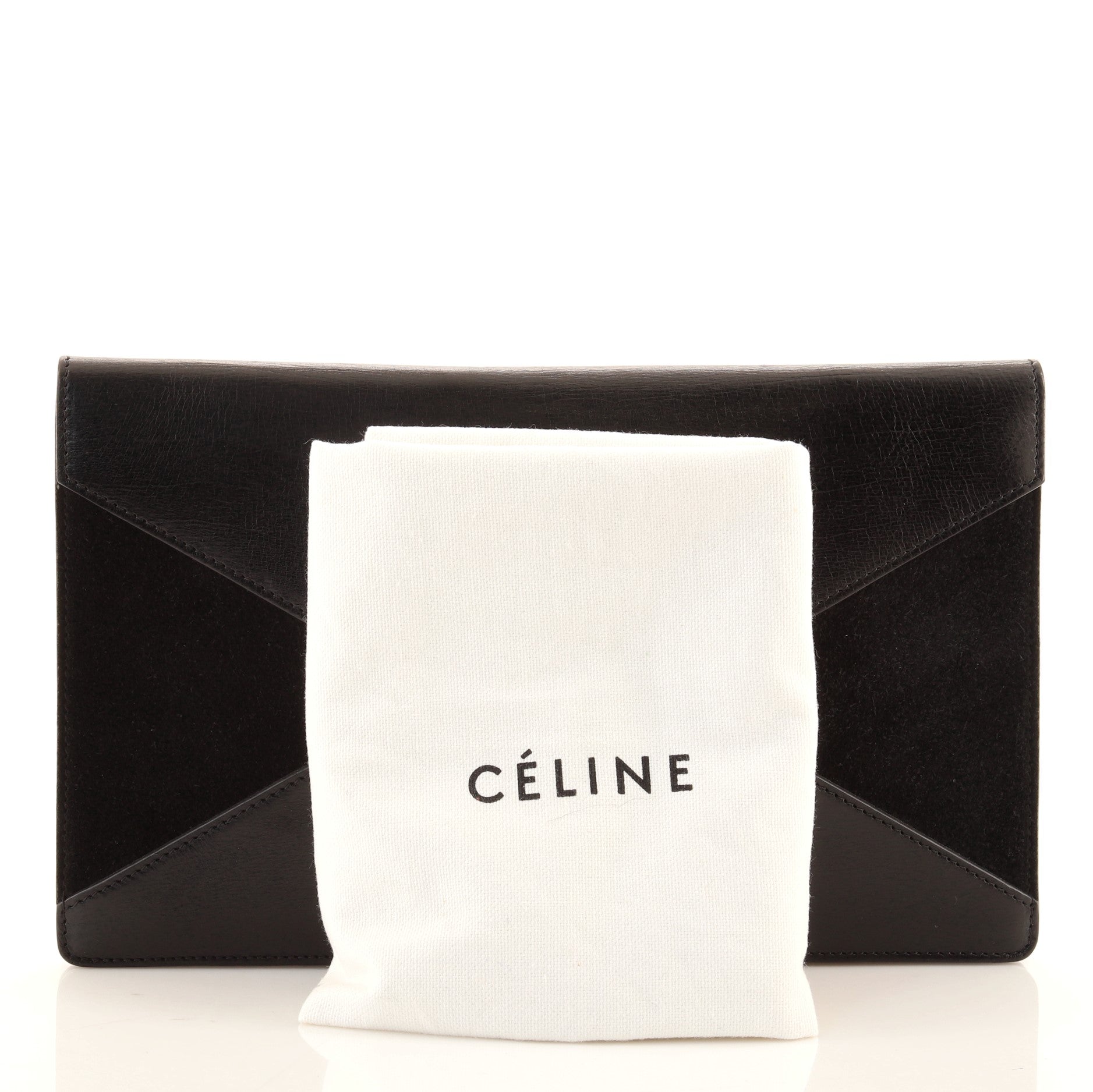 Diamond Clutch Leather and Suede Medium
