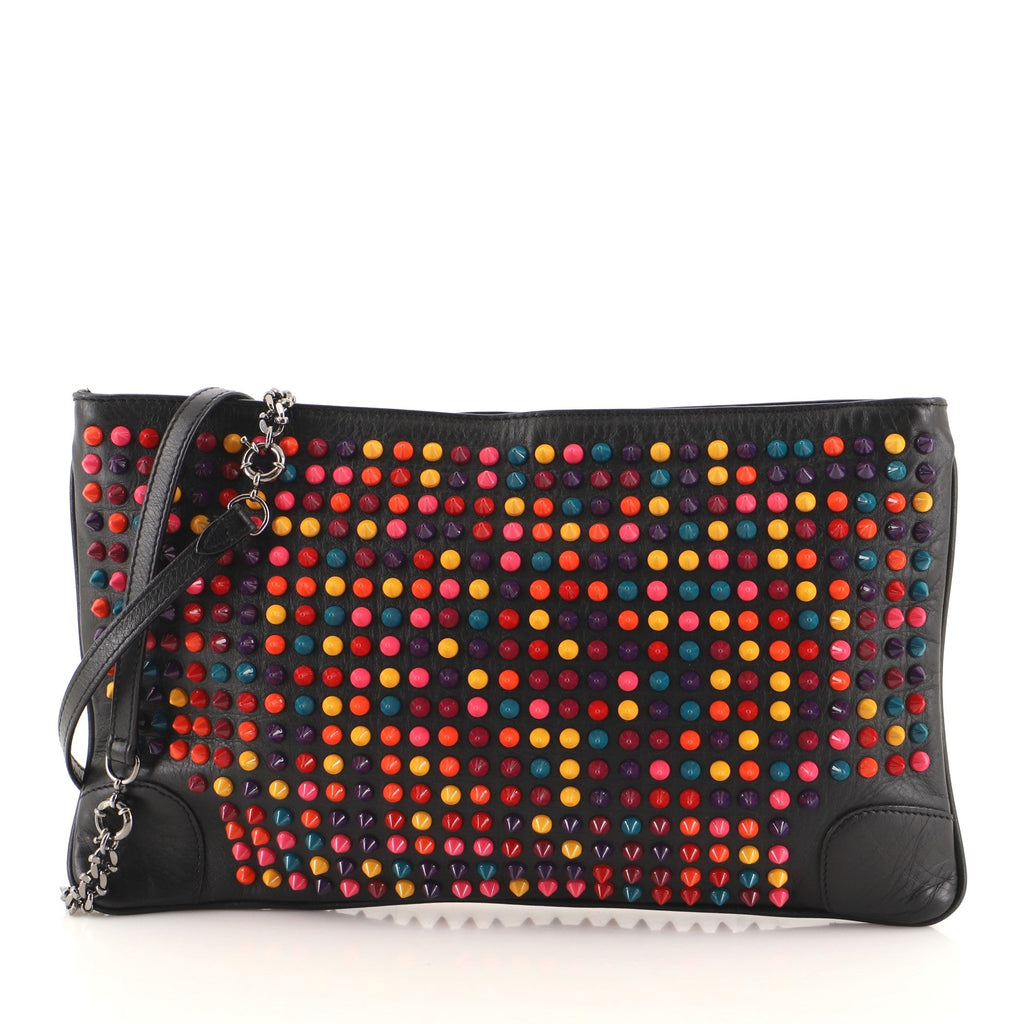 Loubiposh Clutch Spiked Leather
