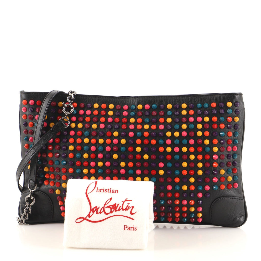 Loubiposh Clutch Spiked Leather