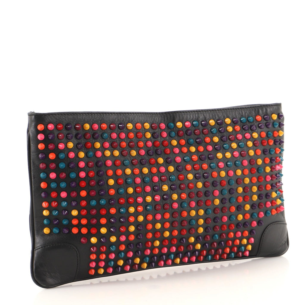 Loubiposh Clutch Spiked Leather