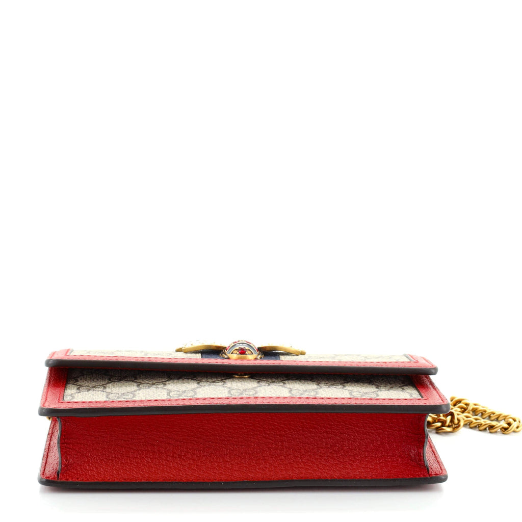 Queen Margaret Chain Wallet GG Coated Canvas Mini