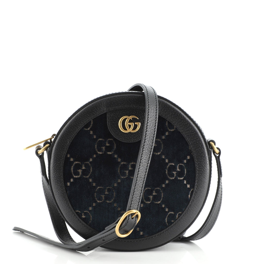 Ophidia Round Shoulder Bag GG Velvet Mini