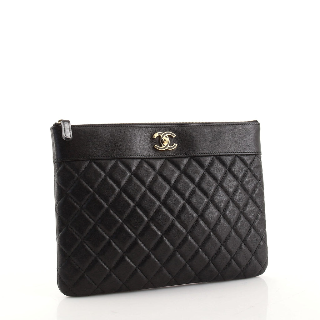 Mademoiselle Vintage O Case Clutch Quilted Sheepskin Medium