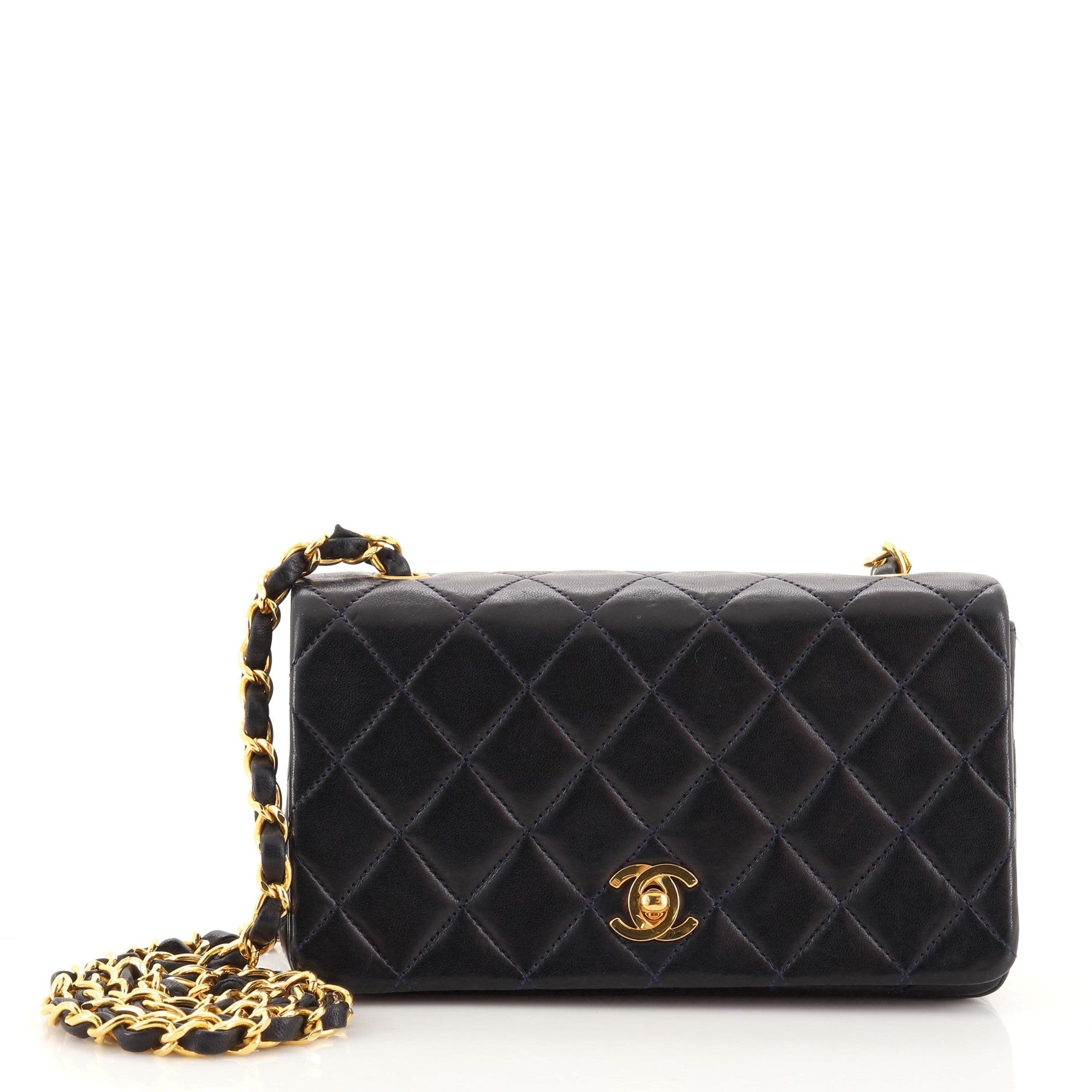 Vintage Full Flap Bag Quilted Lambskin Mini