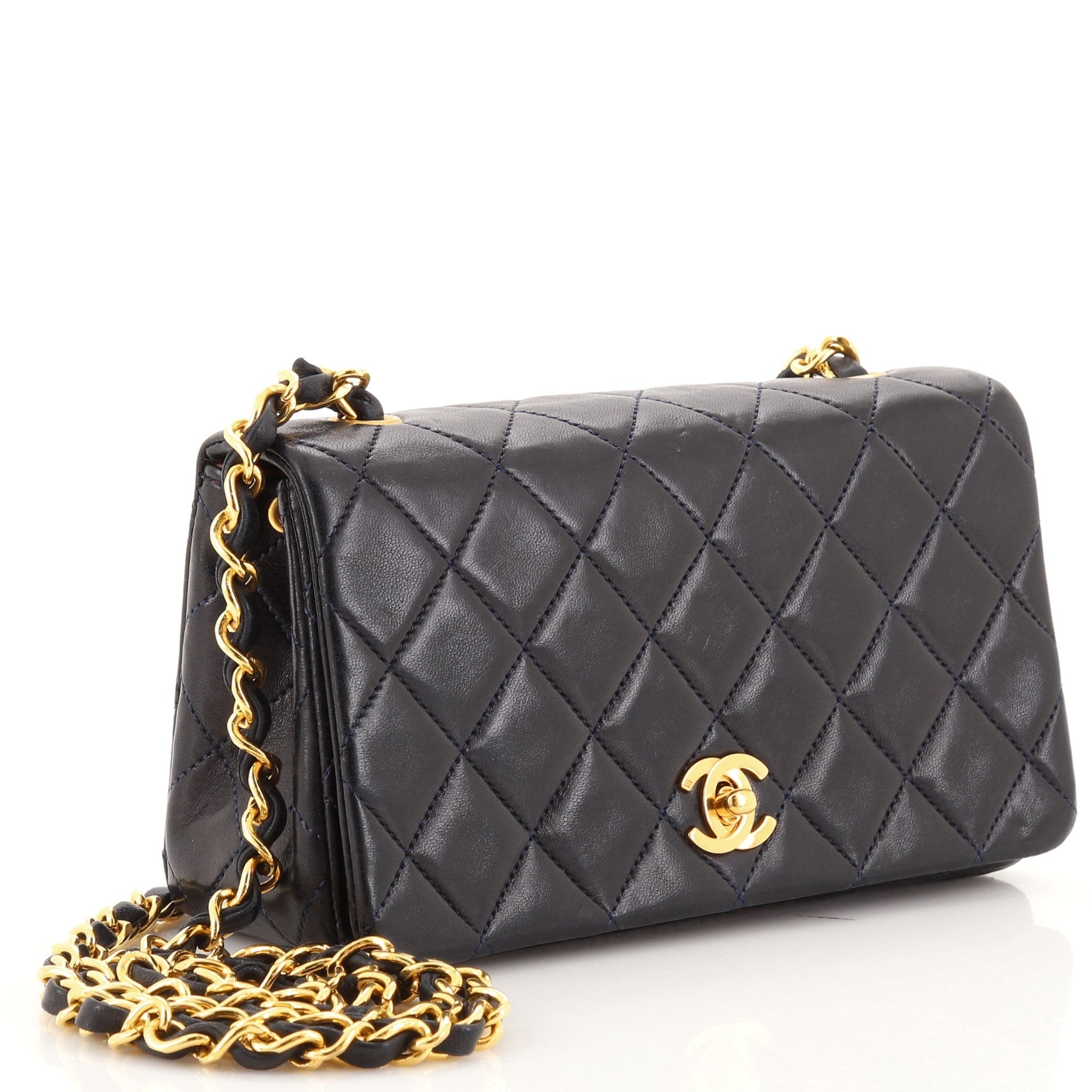 Vintage Full Flap Bag Quilted Lambskin Mini