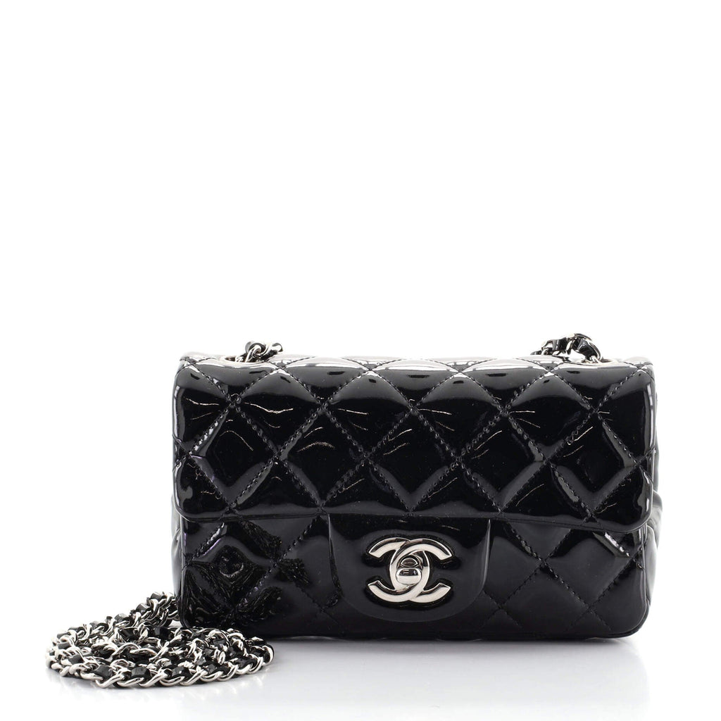 Classic Single Flap Bag Quilted Patent Mini