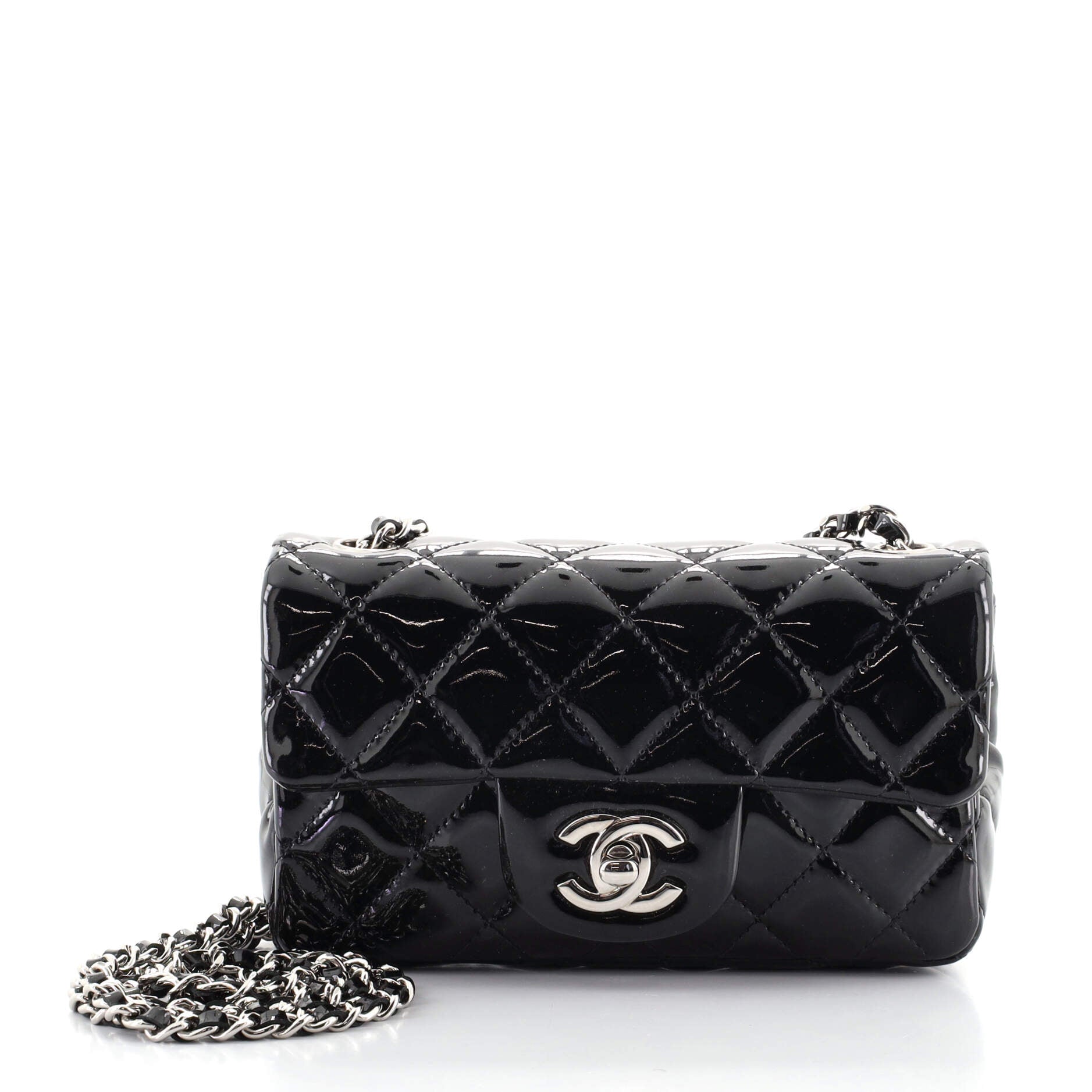 Classic Single Flap Bag Quilted Patent Mini