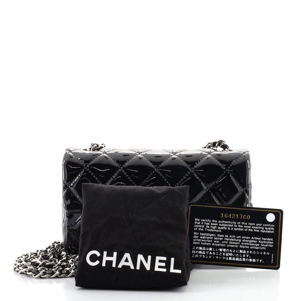 Classic Single Flap Bag Quilted Patent Mini
