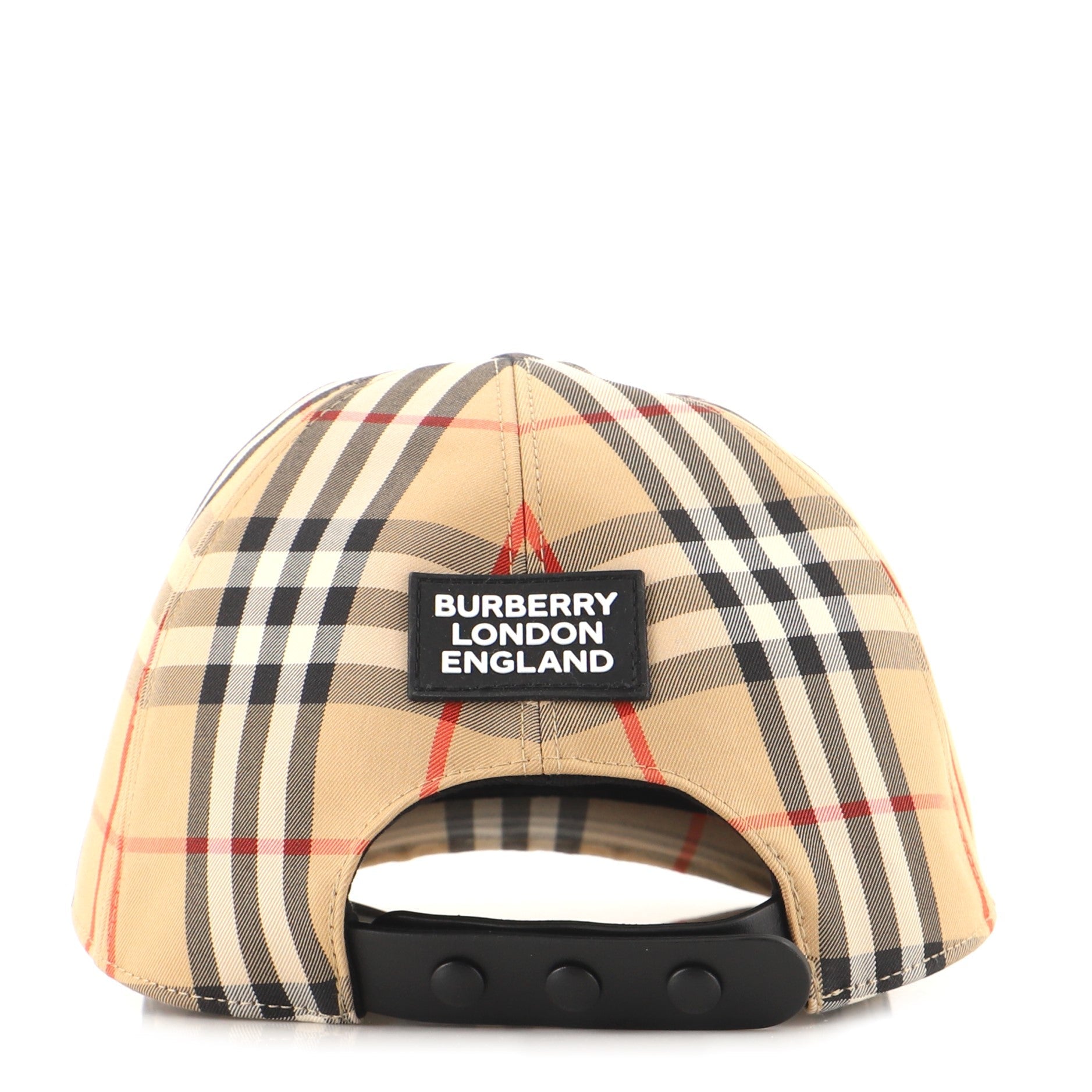 Baseball Cap Vintage Check Canvas Large