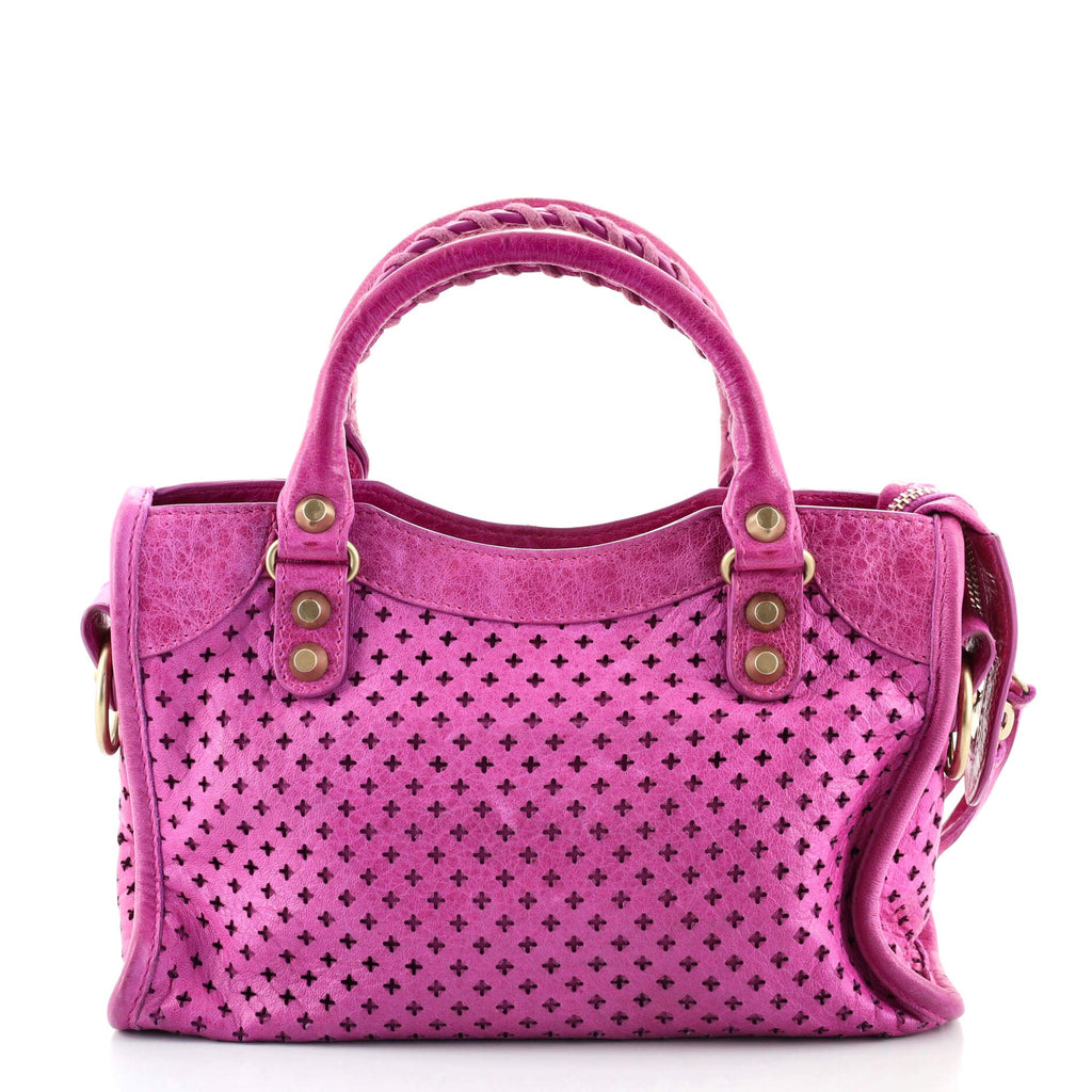 City Classic Studs Bag Perforated Leather Mini
