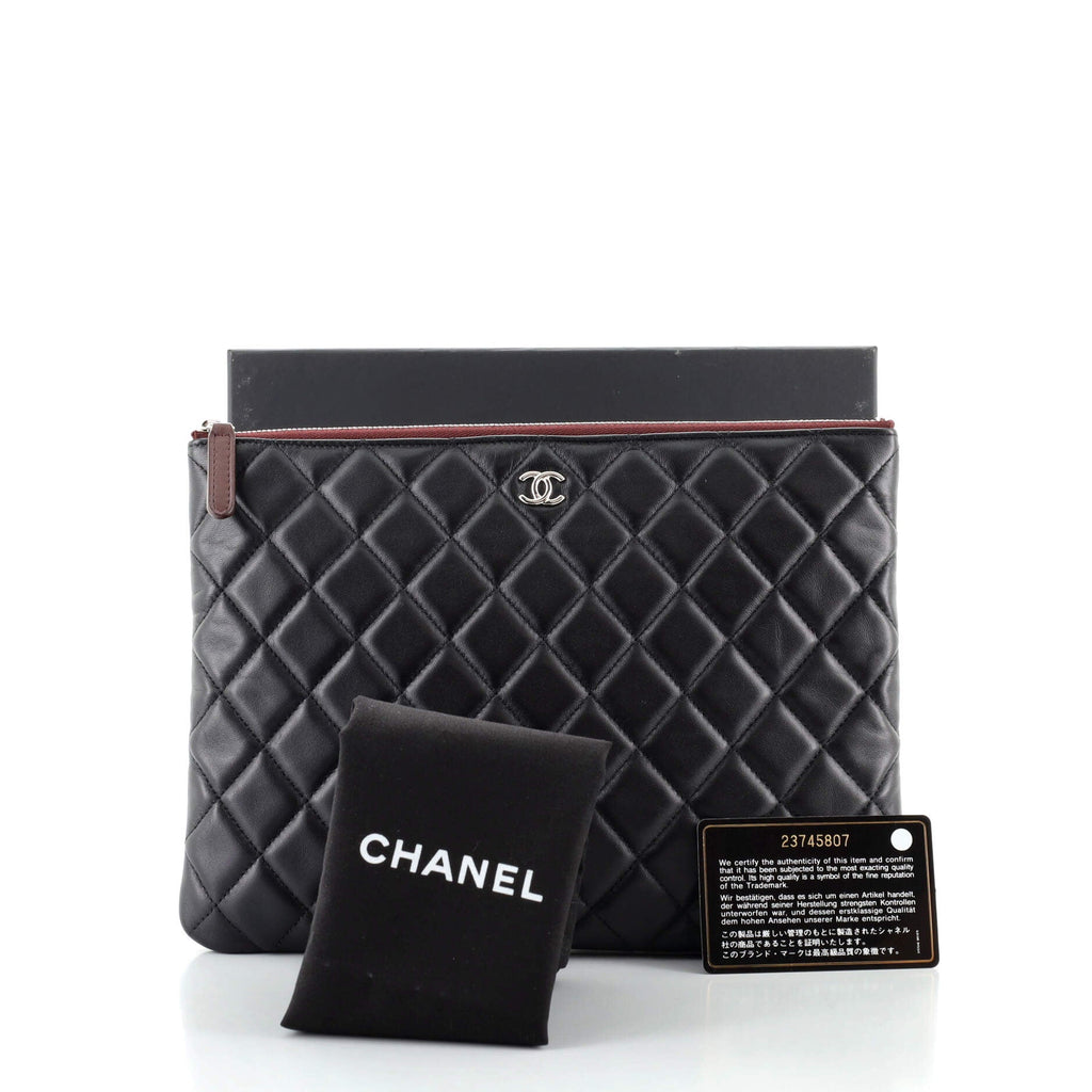 O Case Clutch Quilted Lambskin Medium