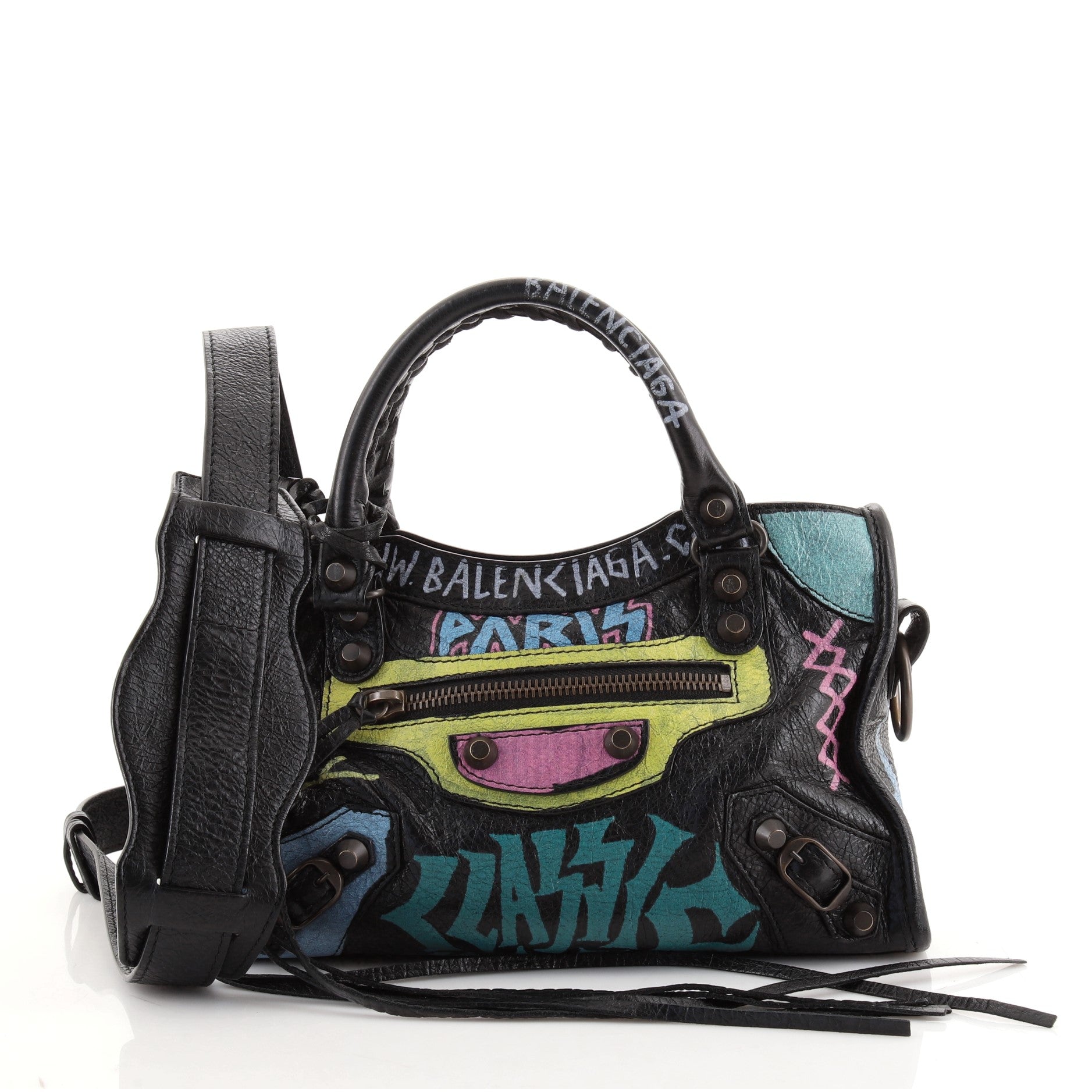 City Graffiti Classic Studs Bag Leather Mini