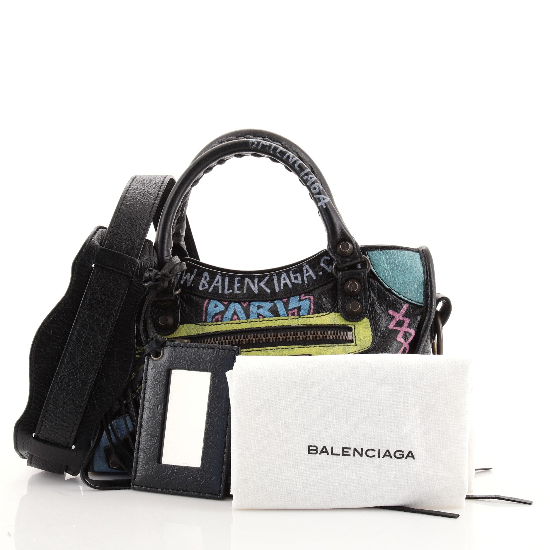 City Graffiti Classic Studs Bag Leather Mini