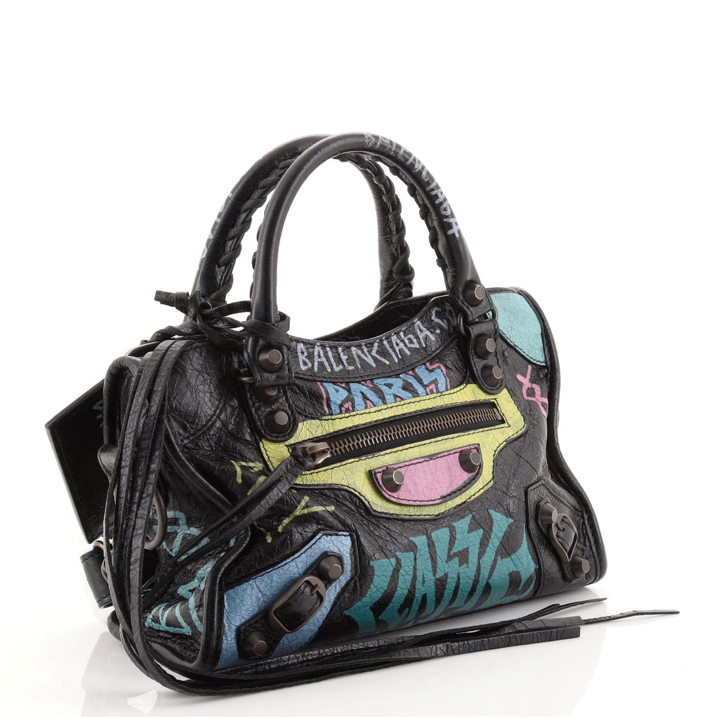 City Graffiti Classic Studs Bag Leather Mini