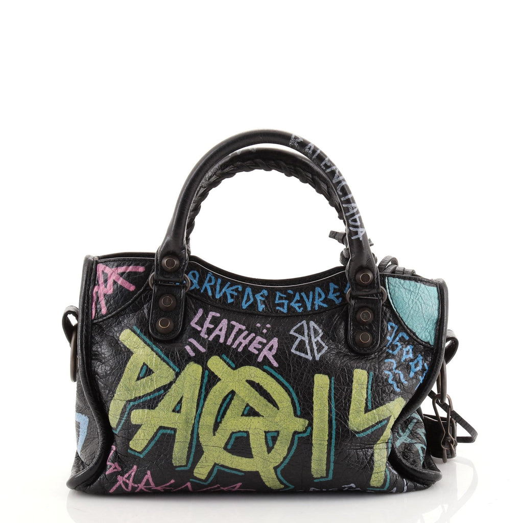 City Graffiti Classic Studs Bag Leather Mini