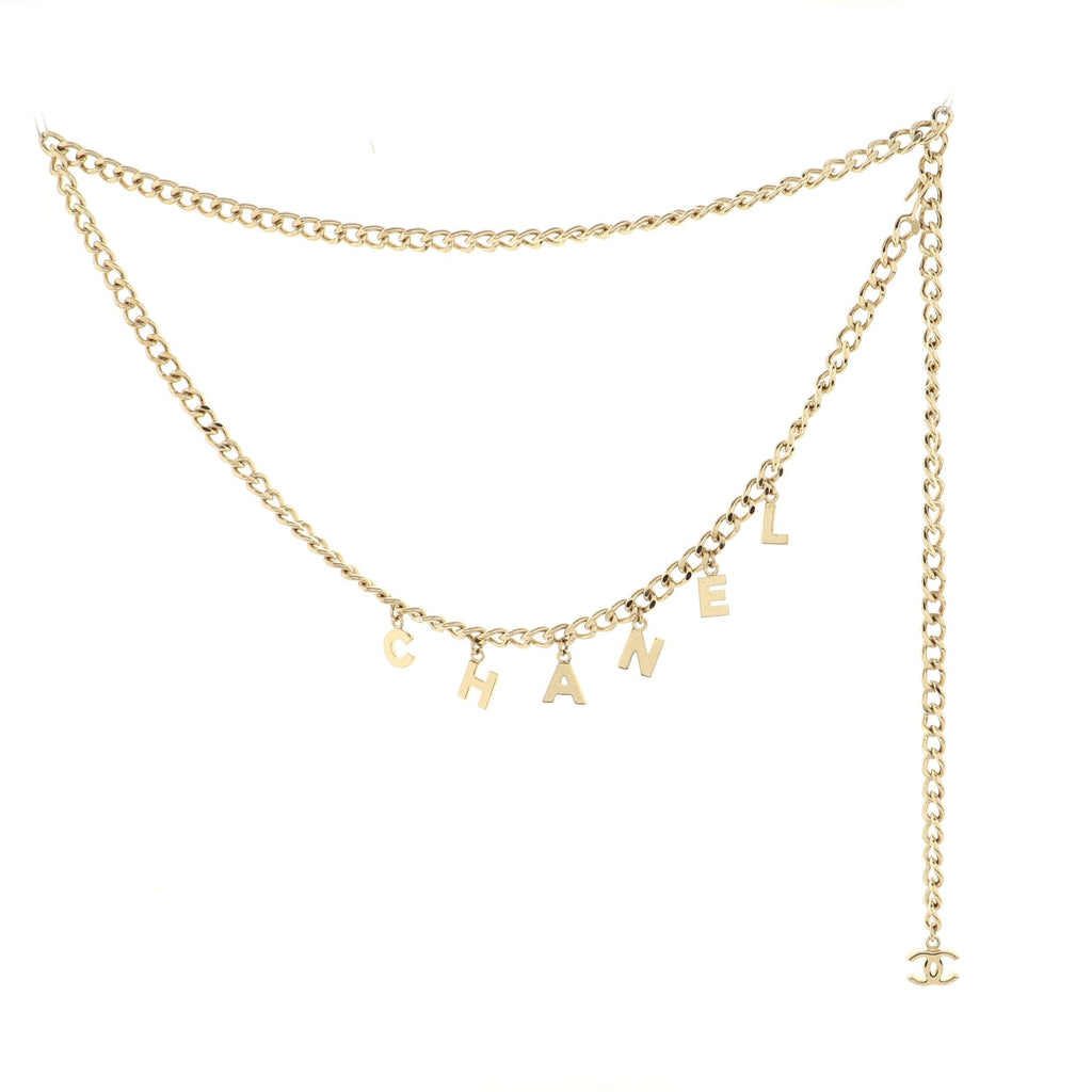 Logo Charm Chain Belt Metal 95