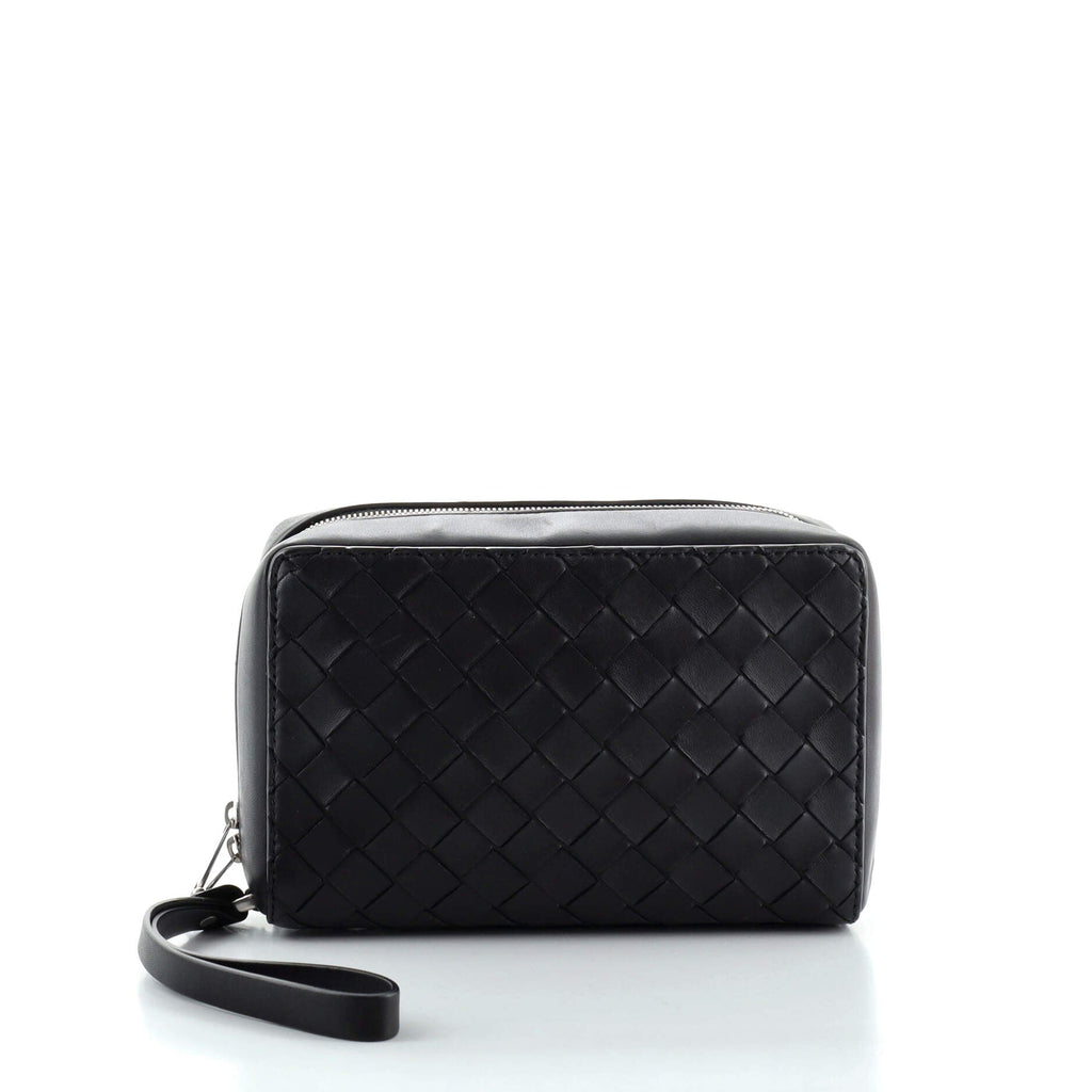 Zip Around Wristlet Clutch Intrecciato Nappa