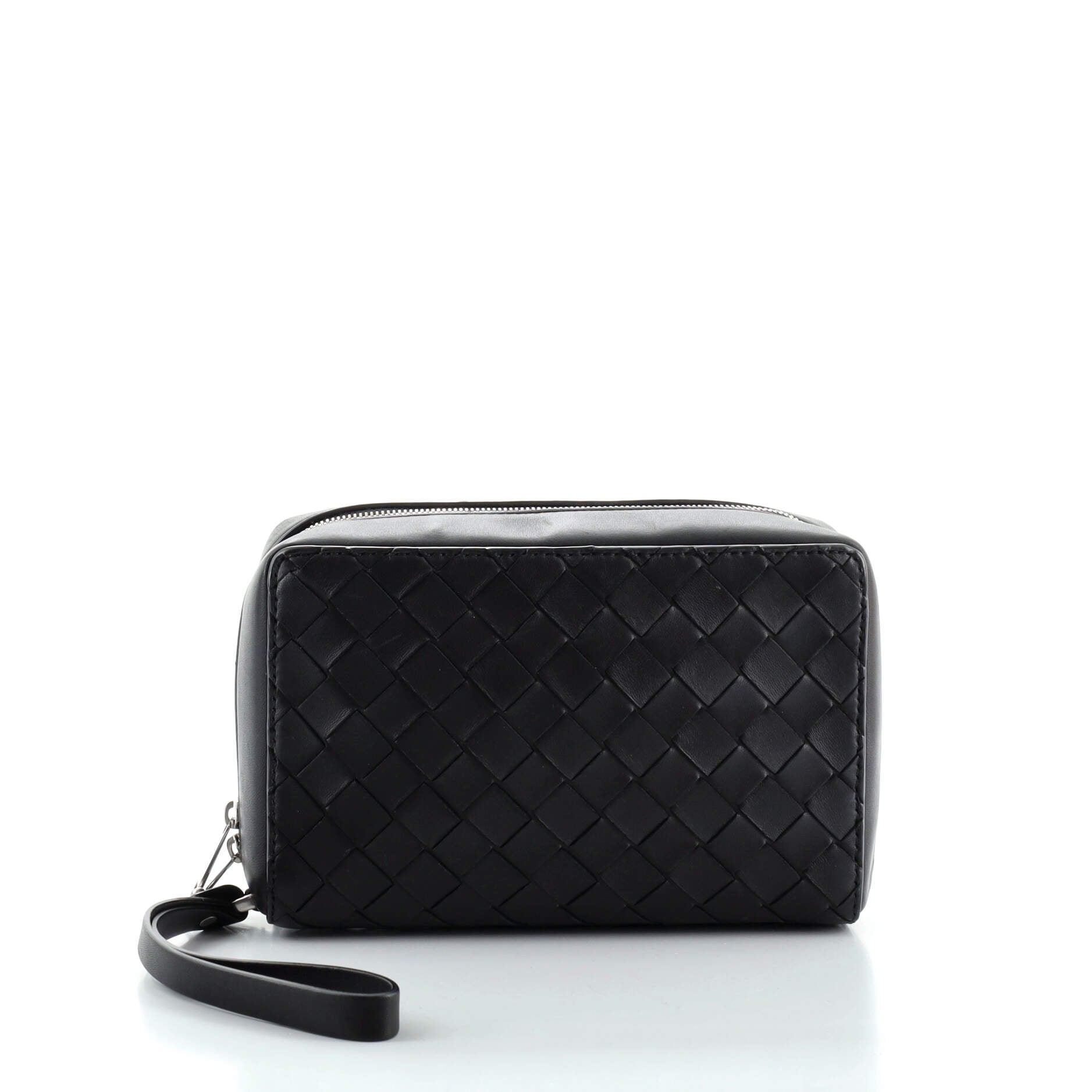 Zip Around Wristlet Clutch Intrecciato Nappa