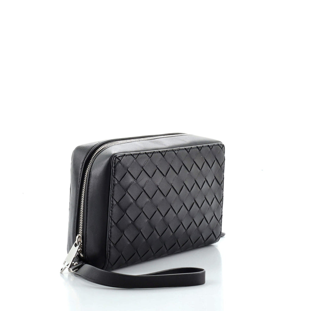 Zip Around Wristlet Clutch Intrecciato Nappa