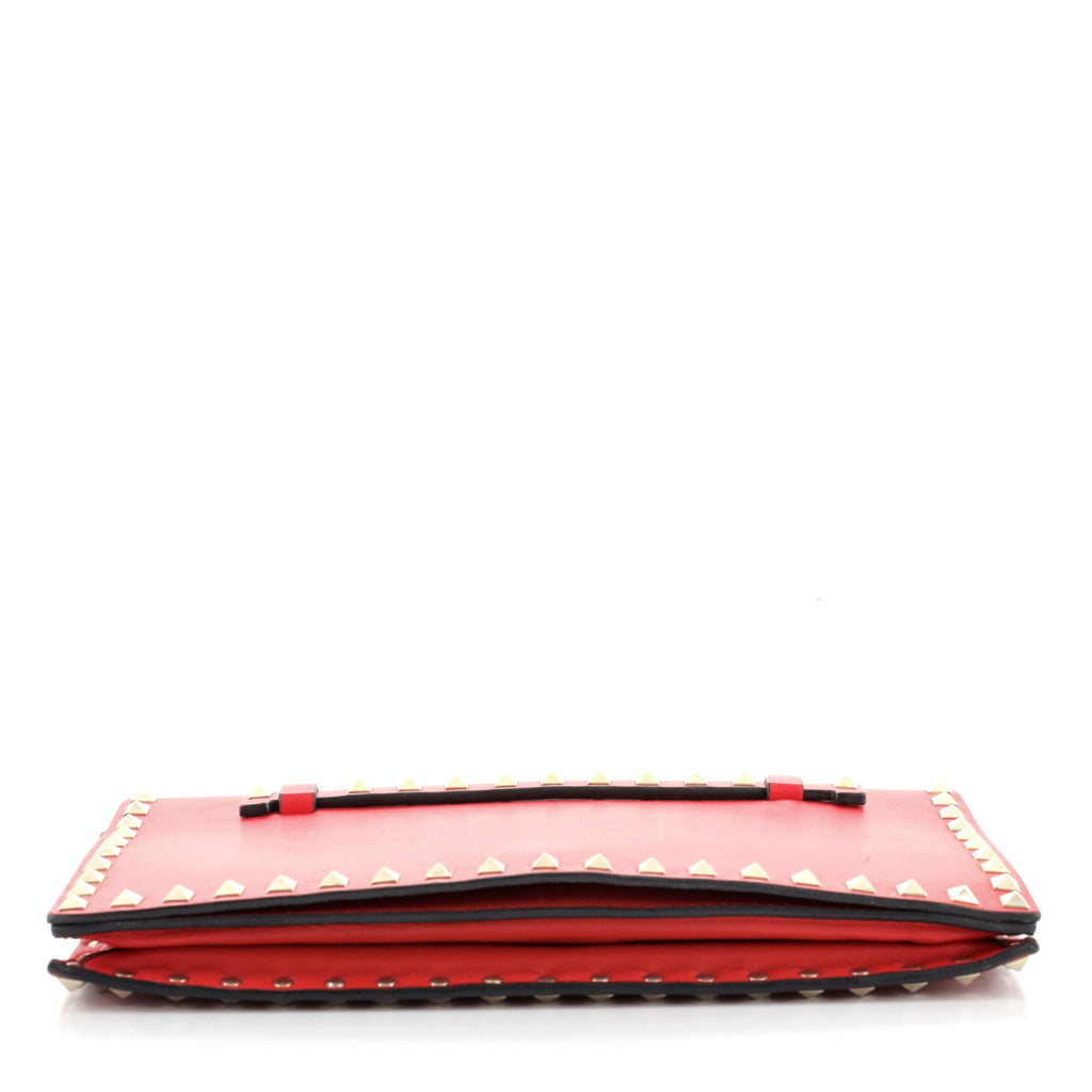 Rockstud Flap Clutch Leather