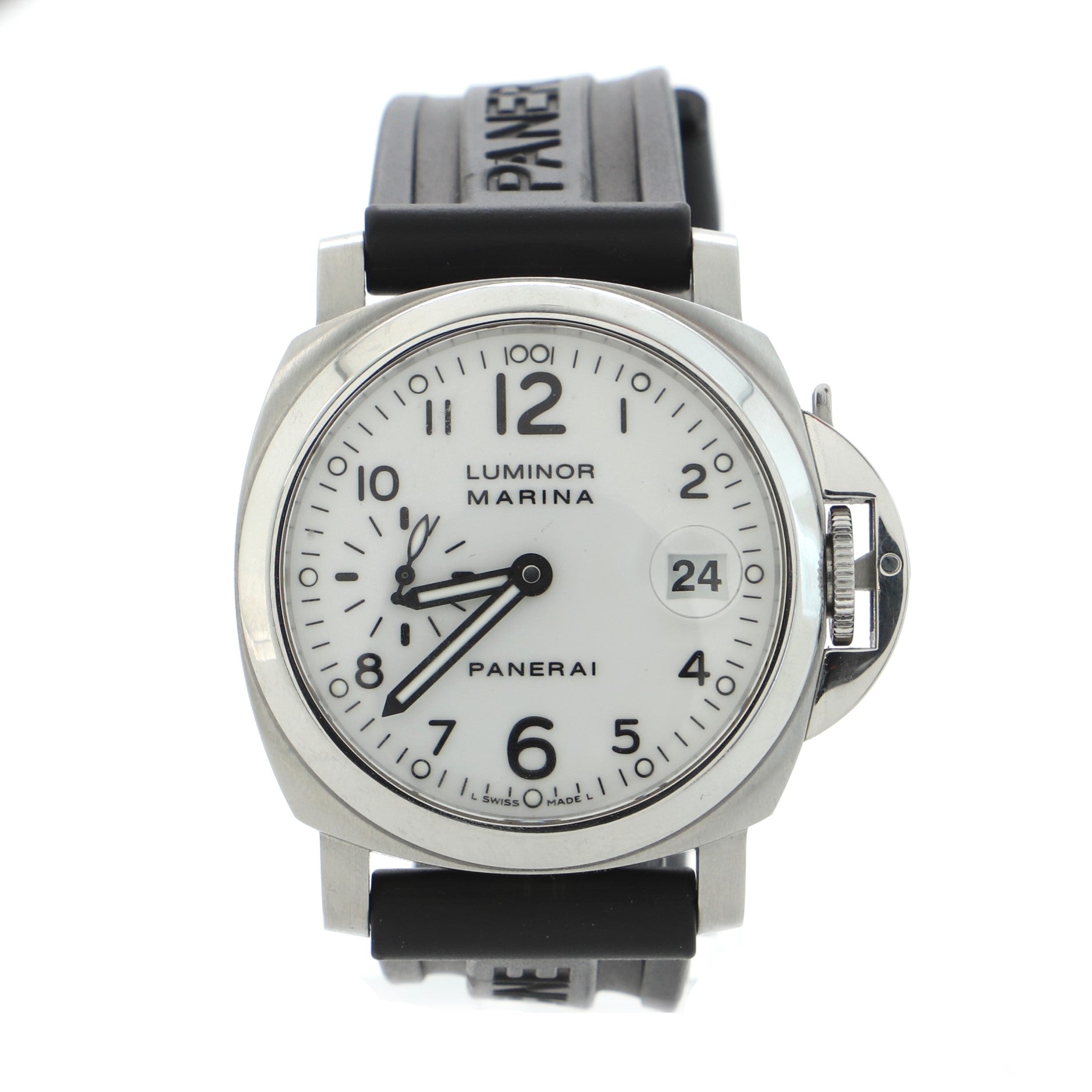 Luminor Base Manual Watch Stainless Steel and Rubber 44