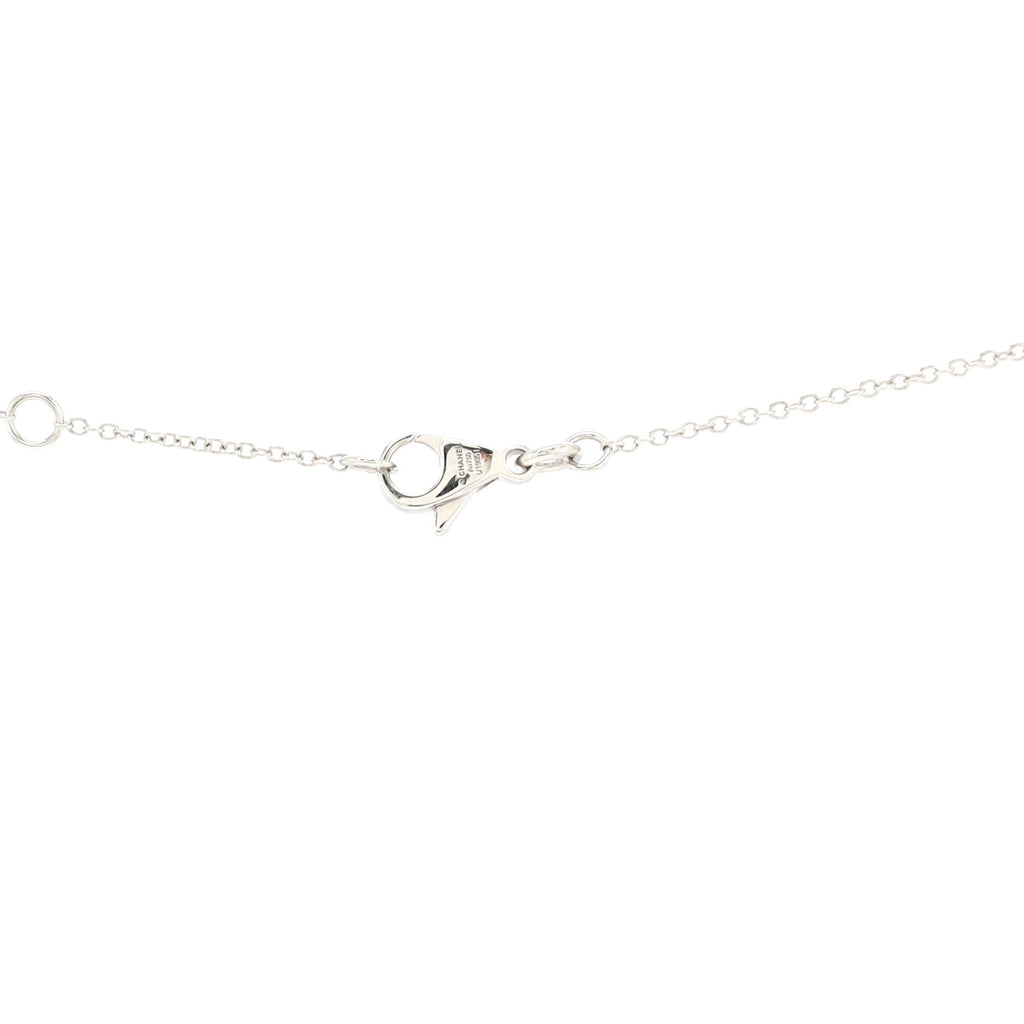 Camellia Pendant Necklace 18K White Gold and Diamonds