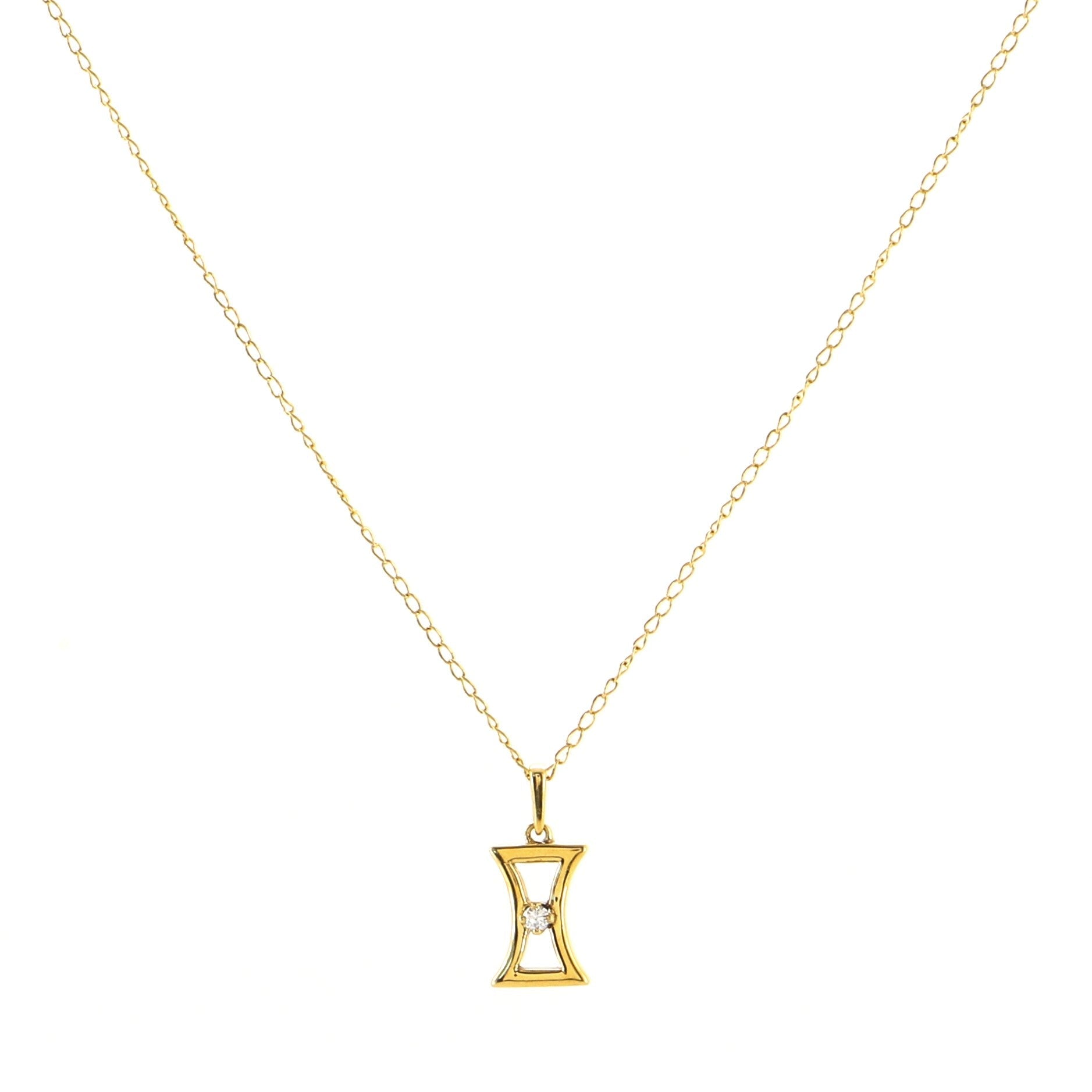 Pendant Necklace 18K Yellow Gold with Diamond